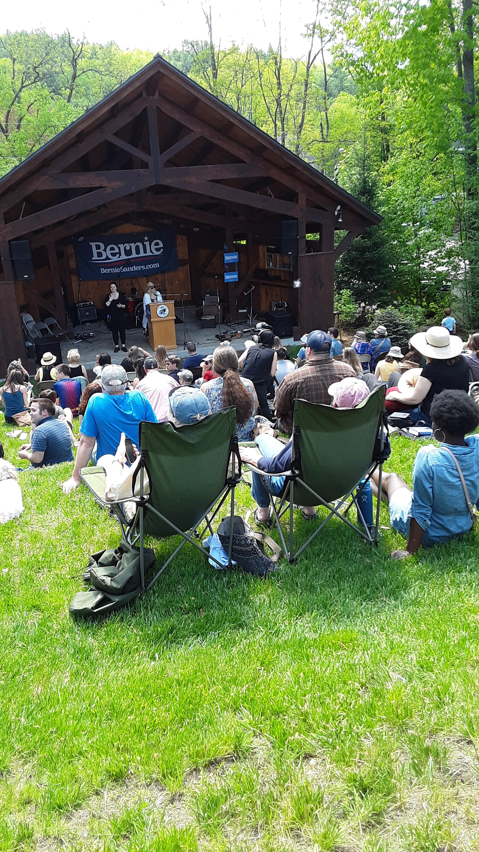 Decent crowd for Bernie in Warner NH!! r/SandersForPresident