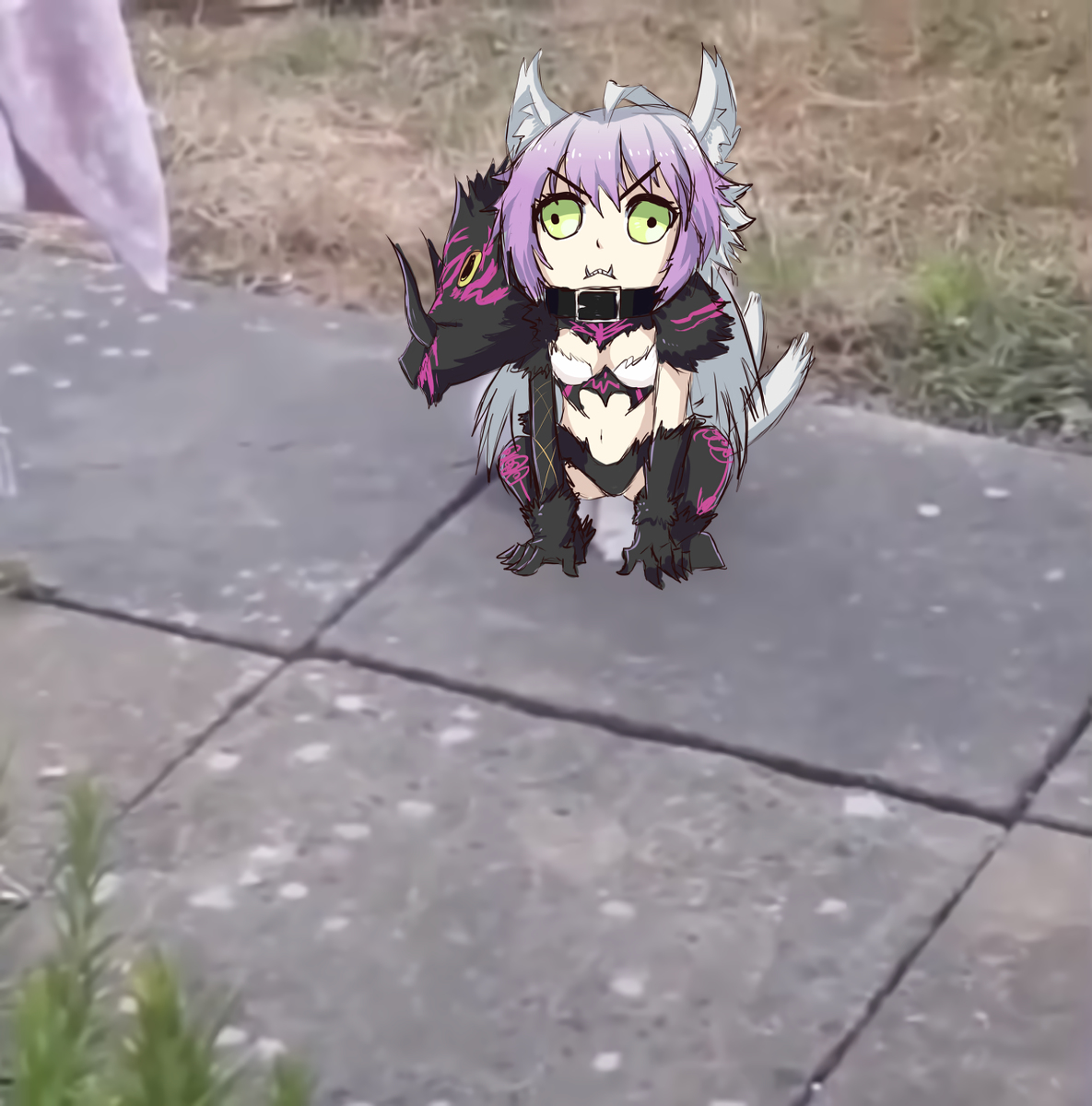 "MA! That weird cat is back!"