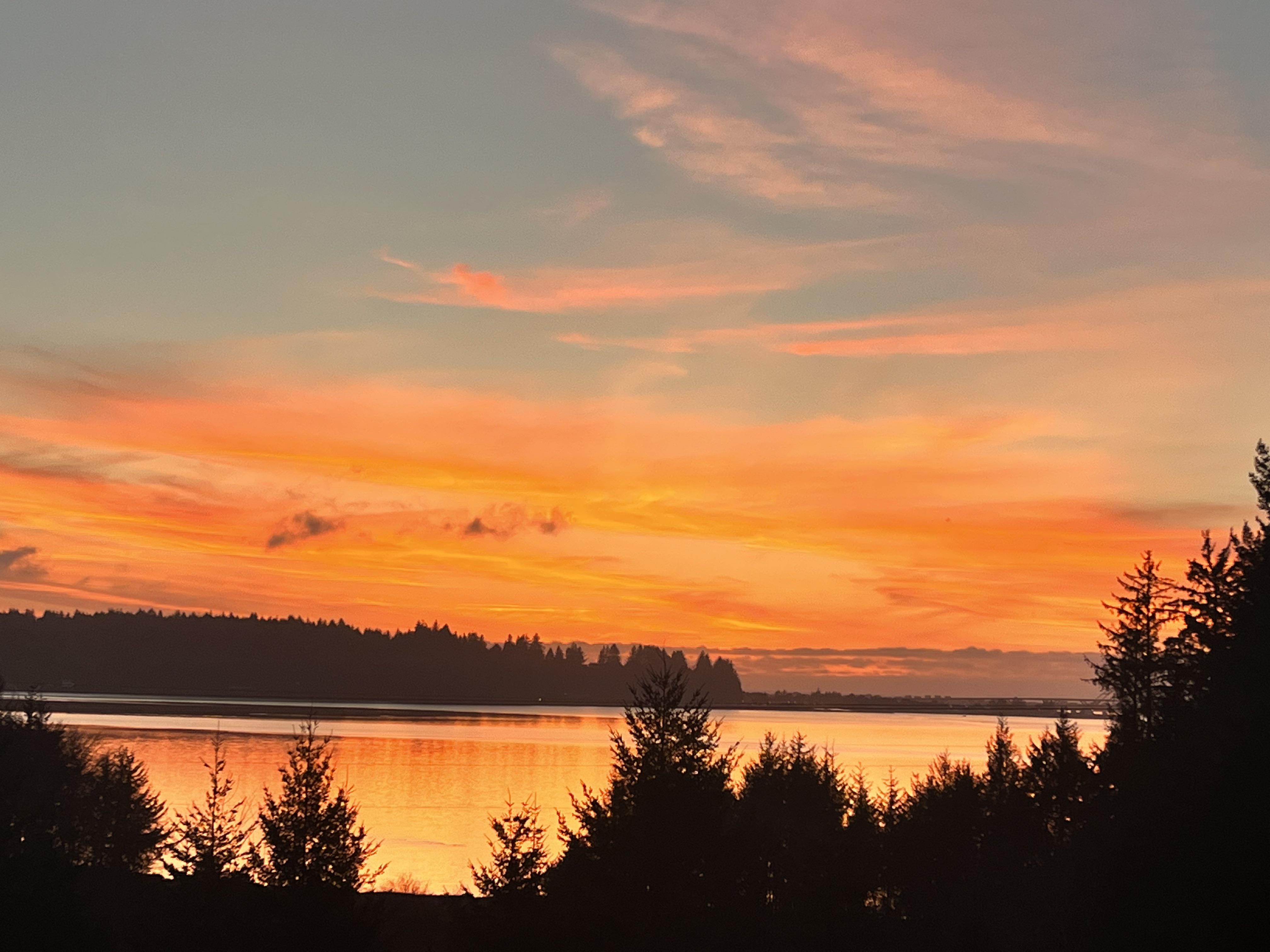 Sunset 1/26/2023 Alsea Bay Waldport Oregon r/OregonCoast