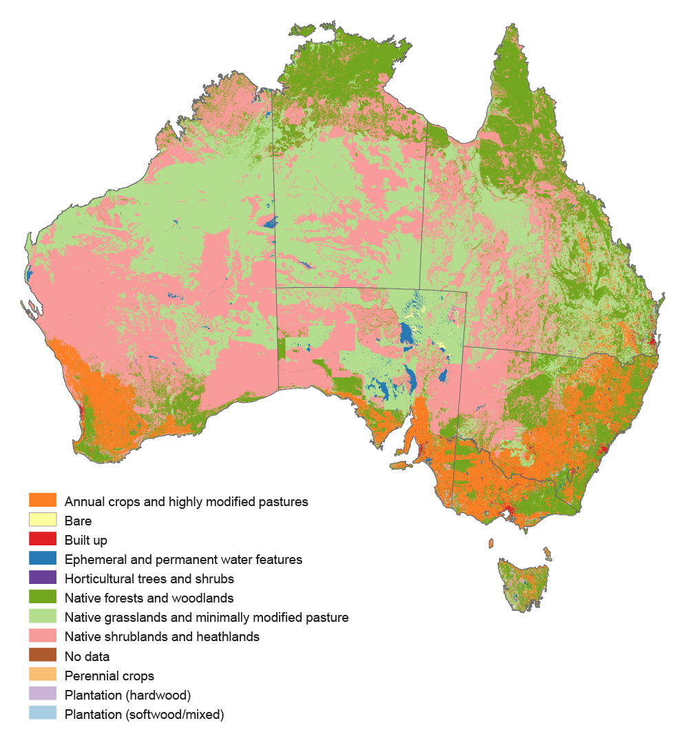 Vegetation map, 2009. r/australia