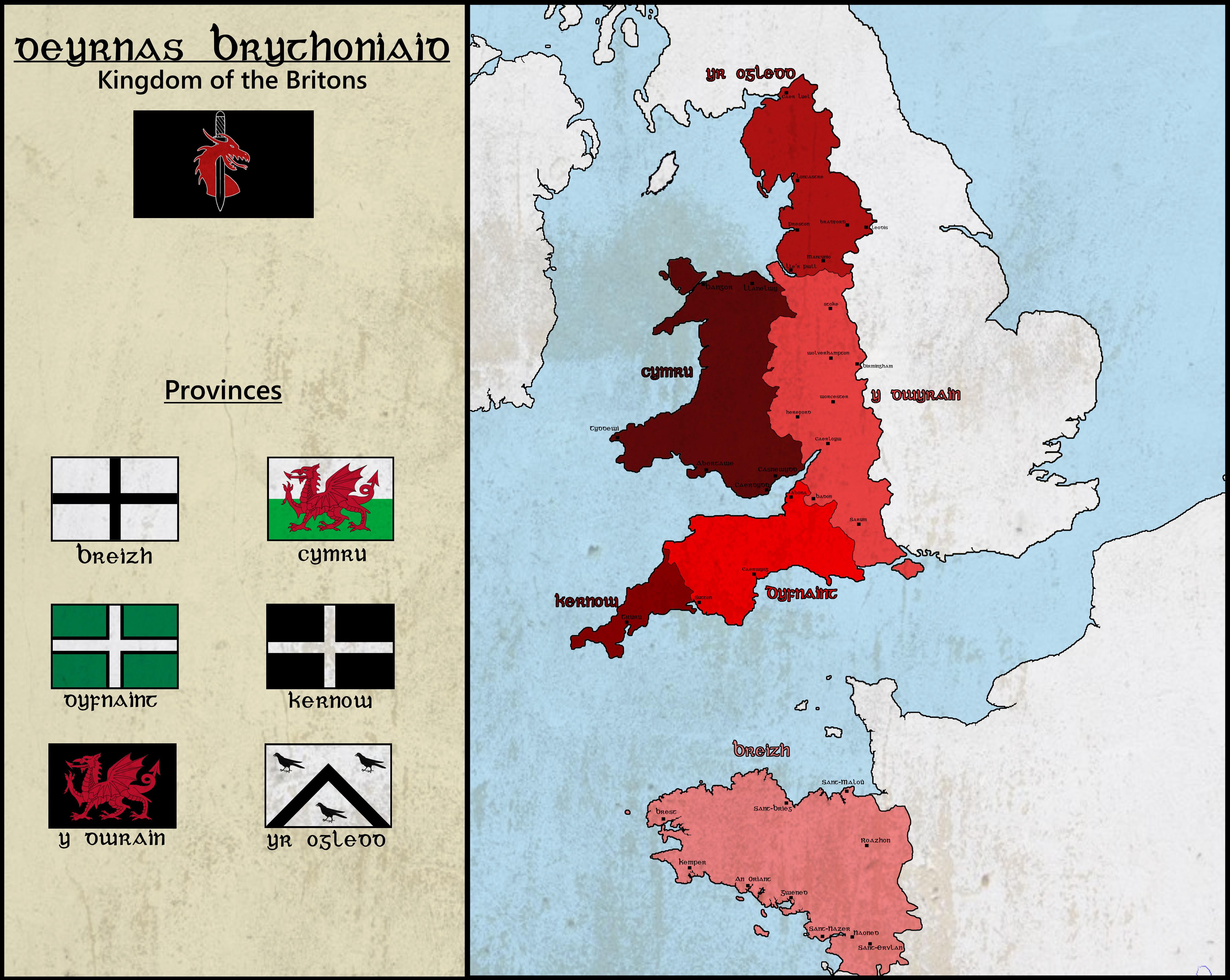 The Kingdom of the Britons. The Celtic people who inhabited most of