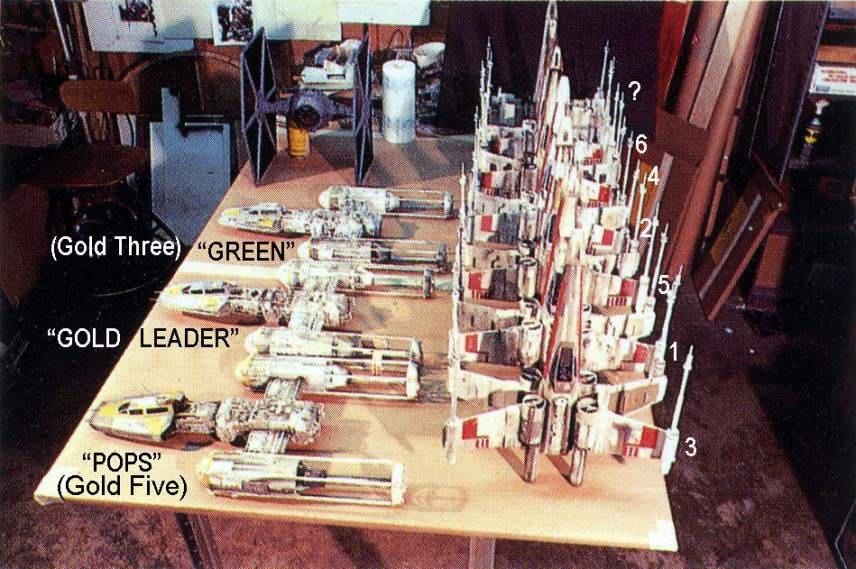 The XWings of A New Hope's Red Squadron have notches at the rear of