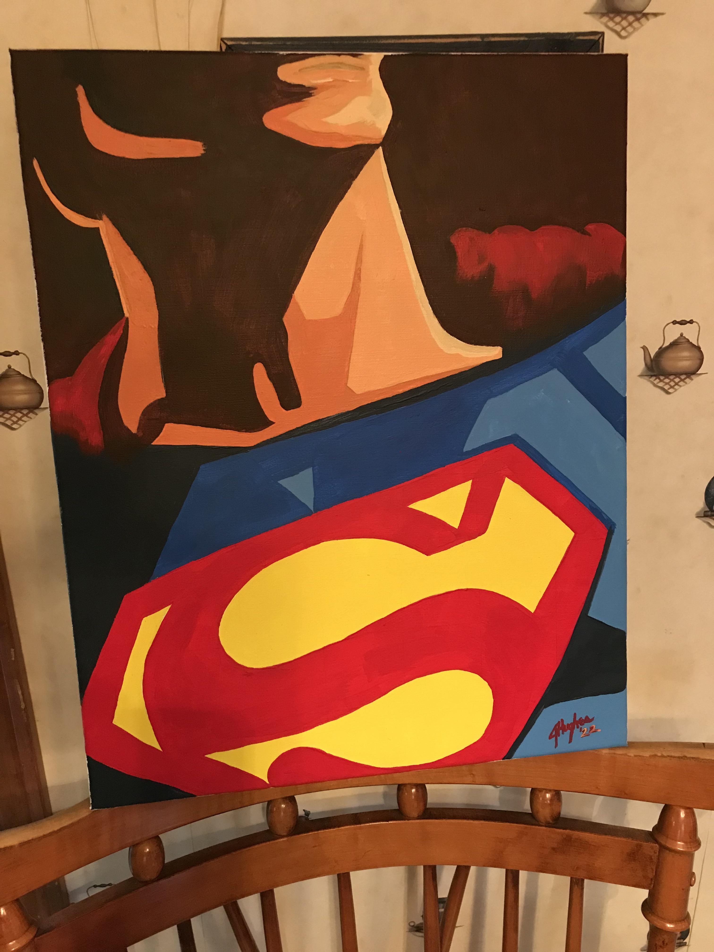 Acrylic painting r/superman