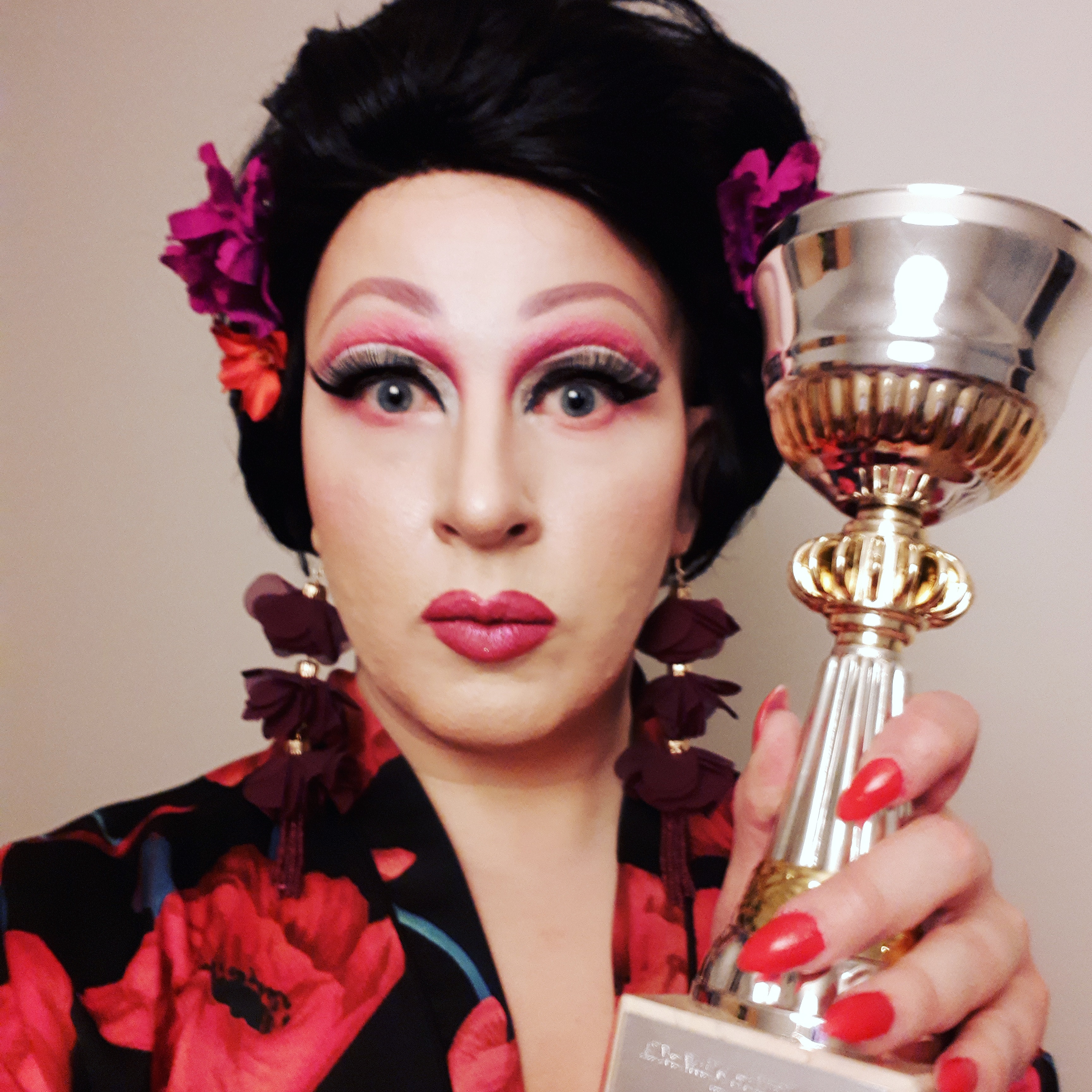 Grabbed a Trophy at a Vogue Ball Drag