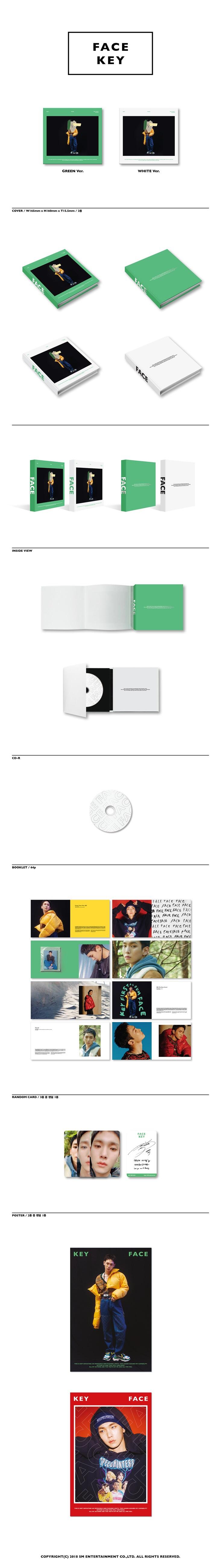 SHINEE KEY FACE 1ST ALBUM Kpop USA