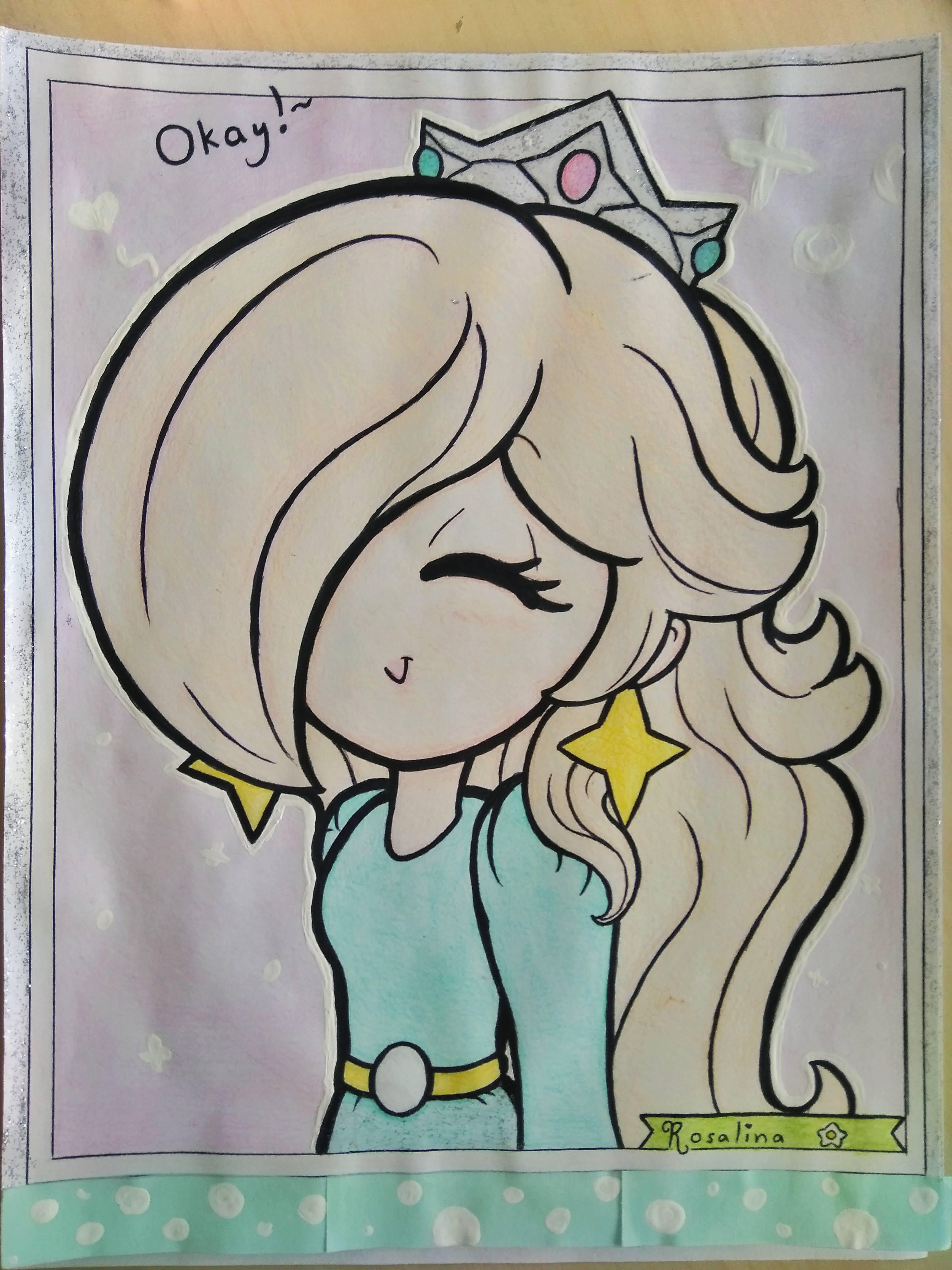 My drawing of Princess Rosalina (I'm not the best artist but I had lots