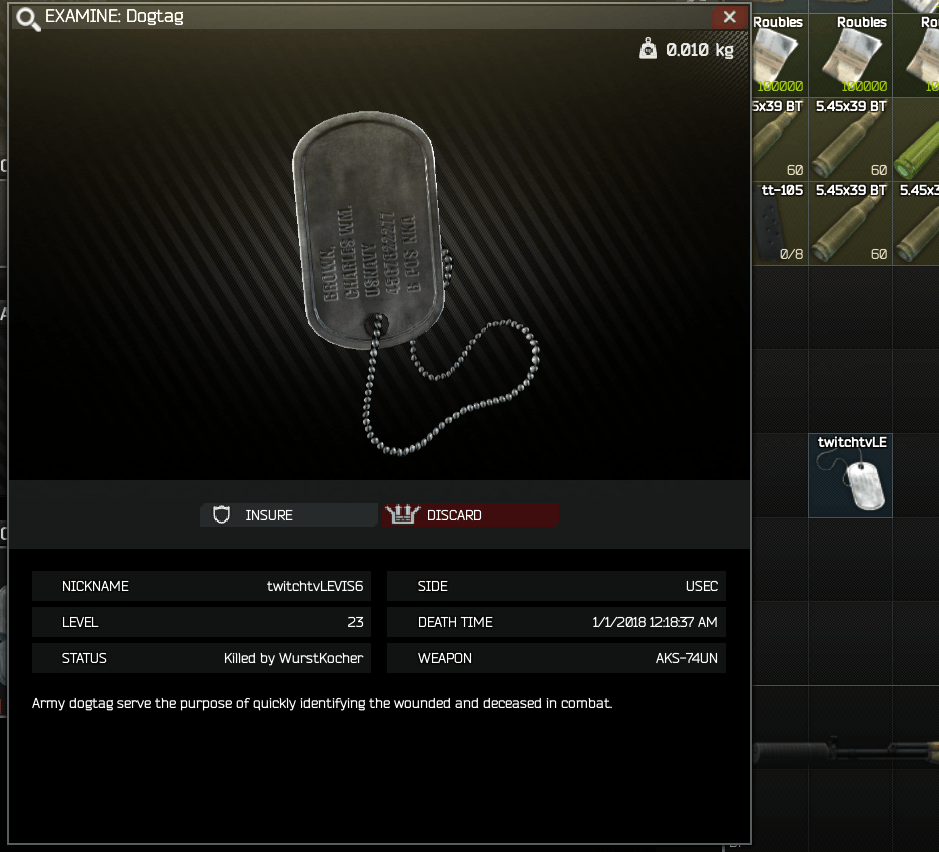 Since this reddit loves streamer dog tags look what sweet tag i got