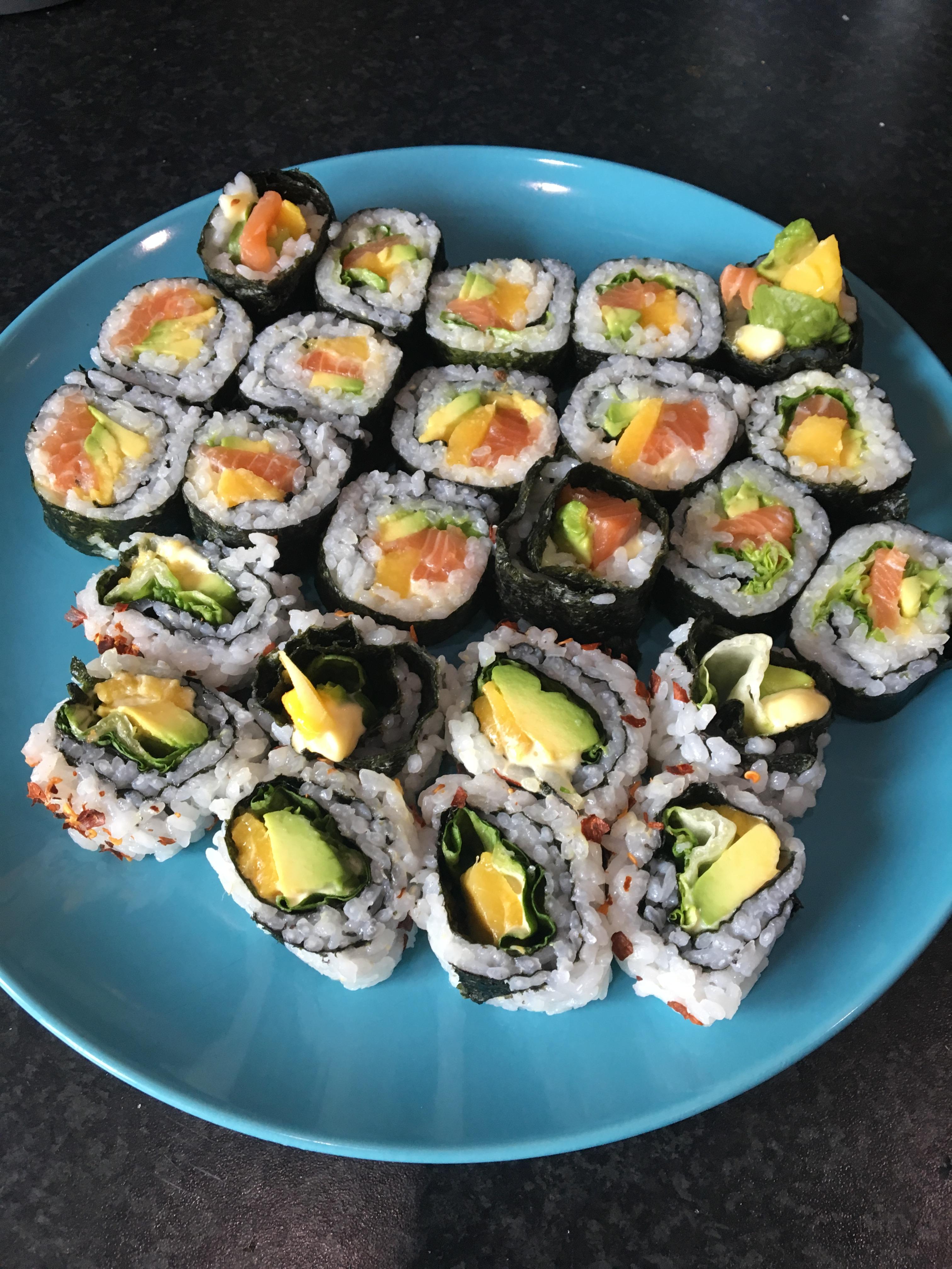 Getting better I think! Just the rice a bit too sticky for the inside