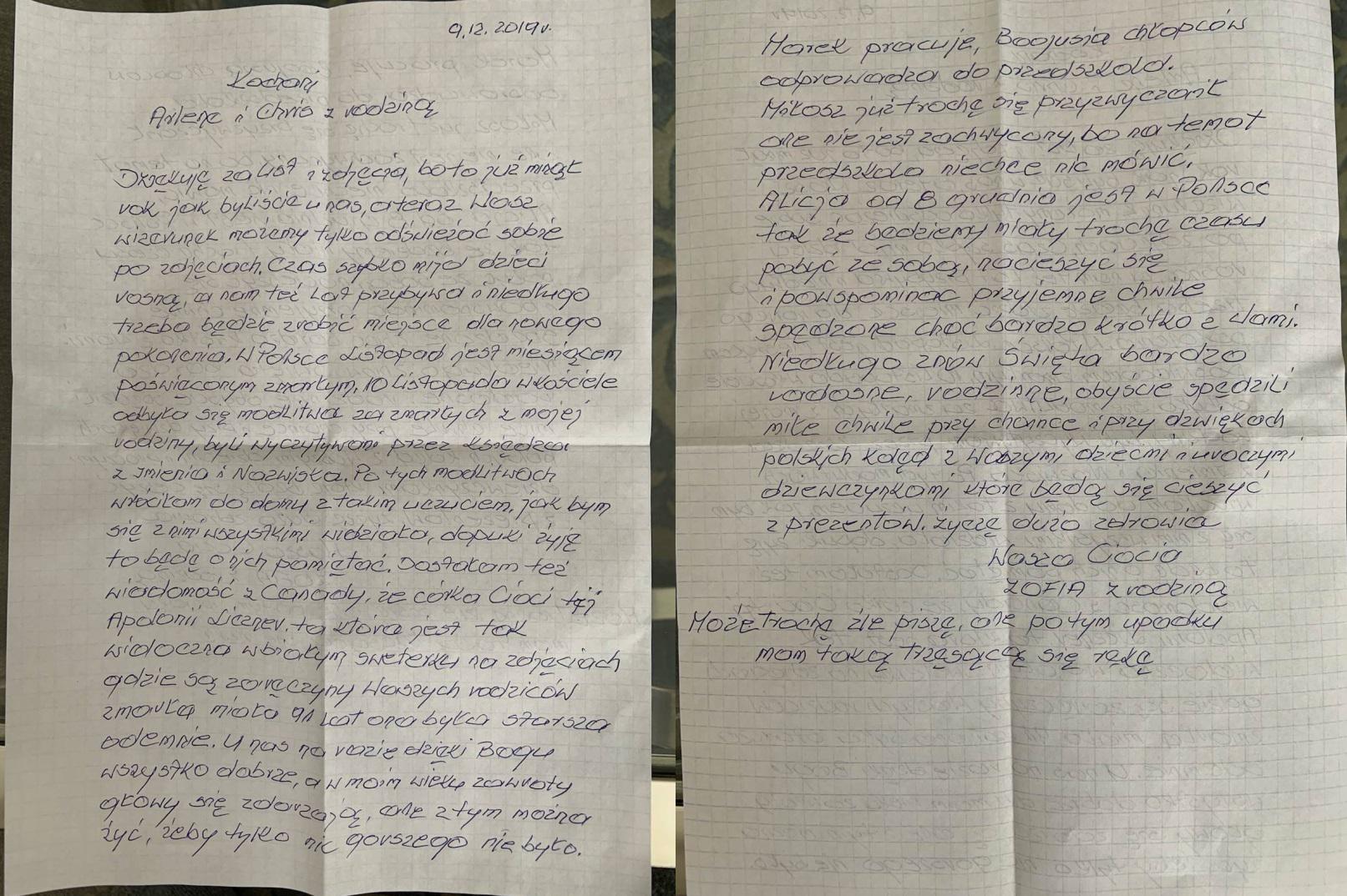 [Polish > English] A hand written letter from my great Aunt in Poland