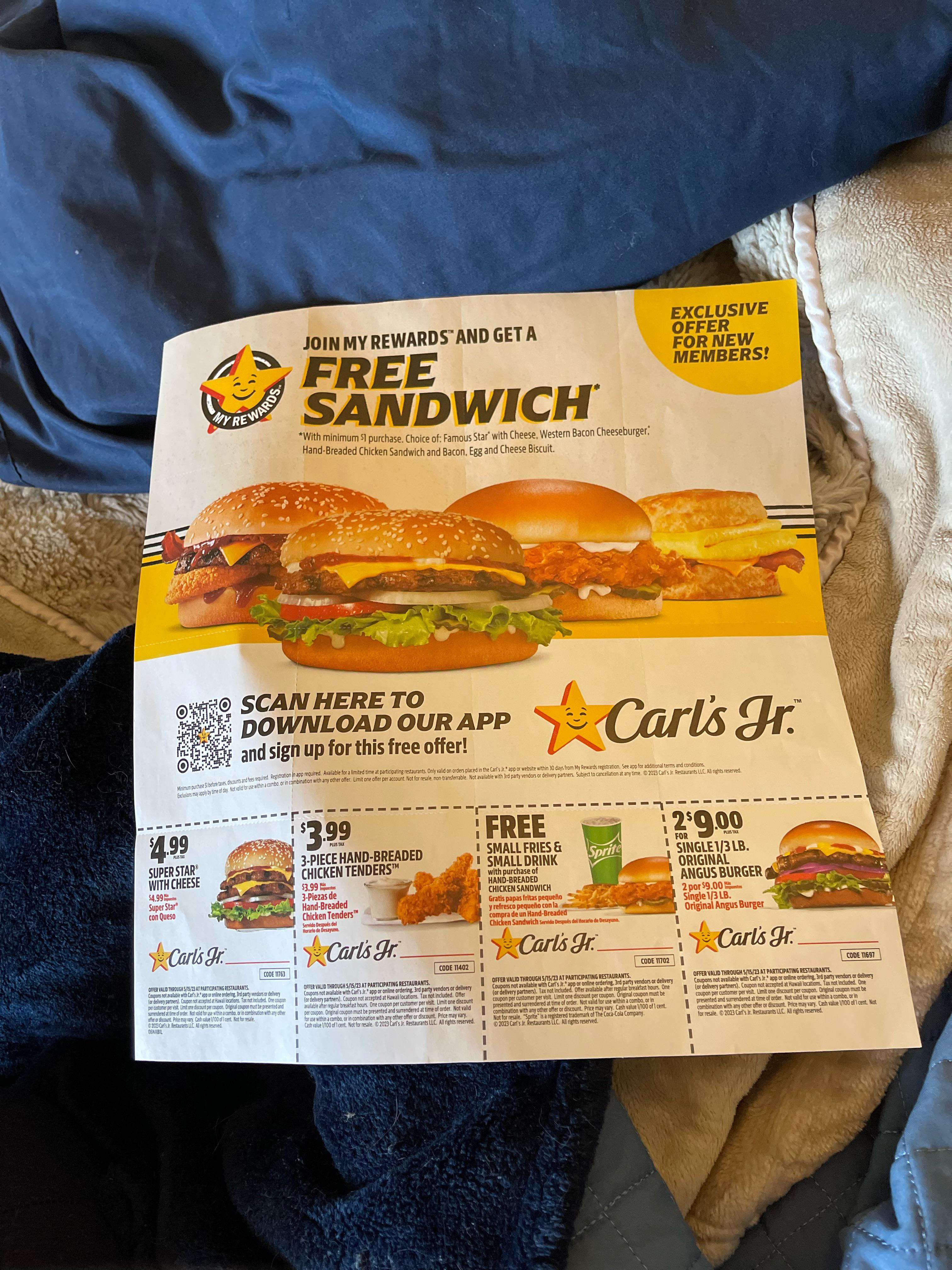 Issue with Carls Jr App r/CarlsJr Issue with Carls Jr App r/CarlsJr