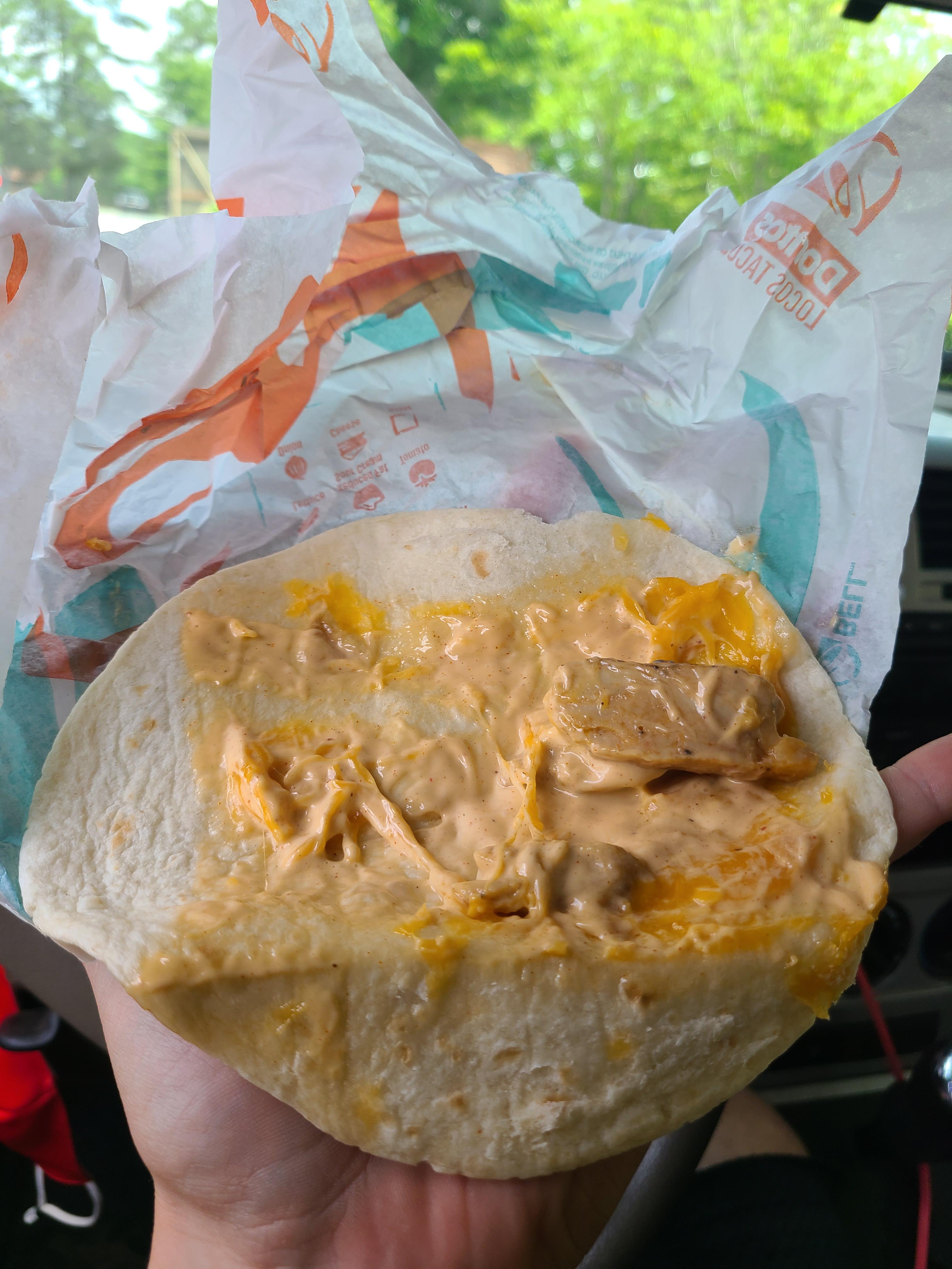 Taco Bell chicken chipotle melt. r/shittyfoodporn