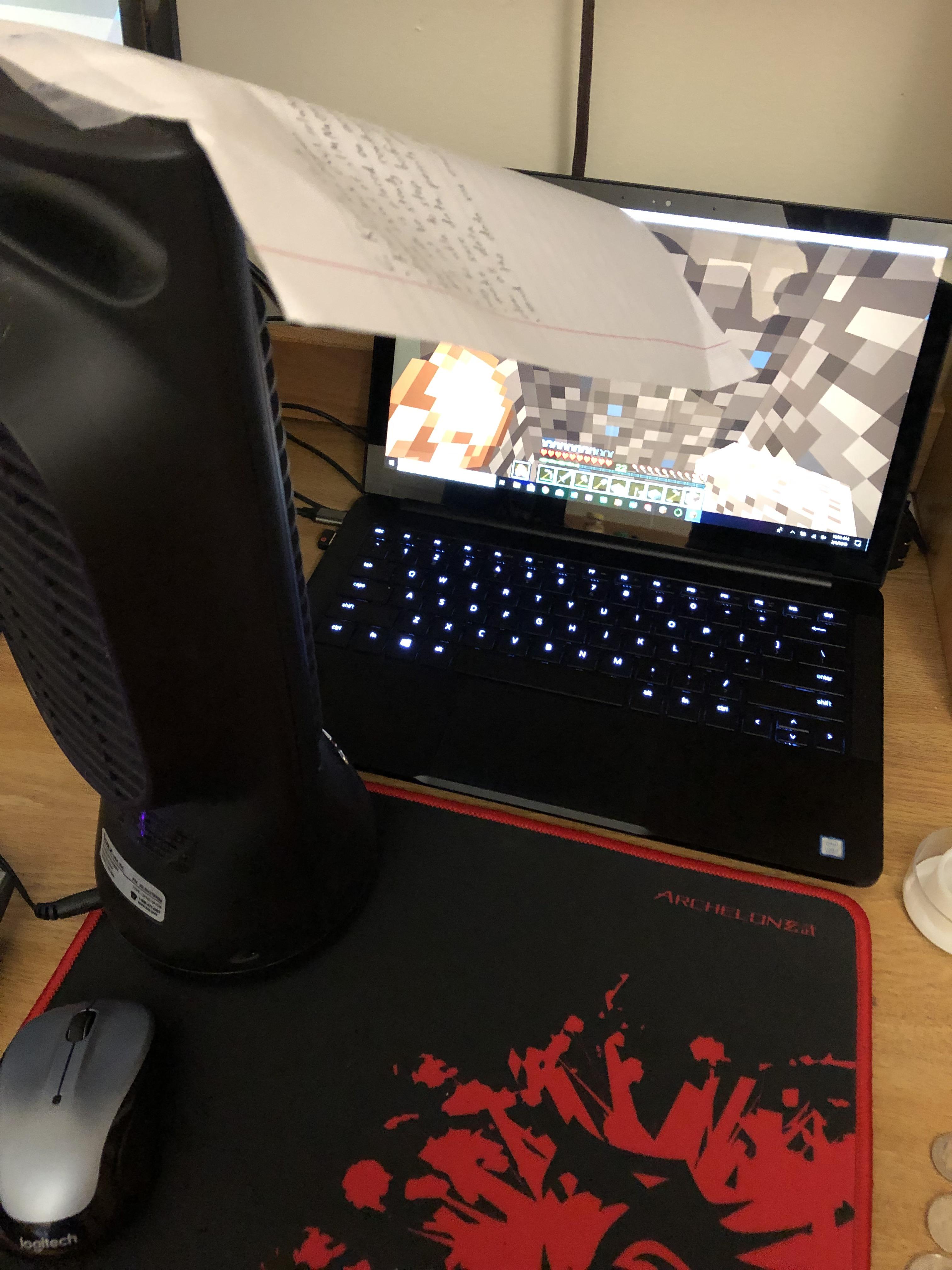 Was multitasking with a docking station and playing Minecraft, got the best cooling r