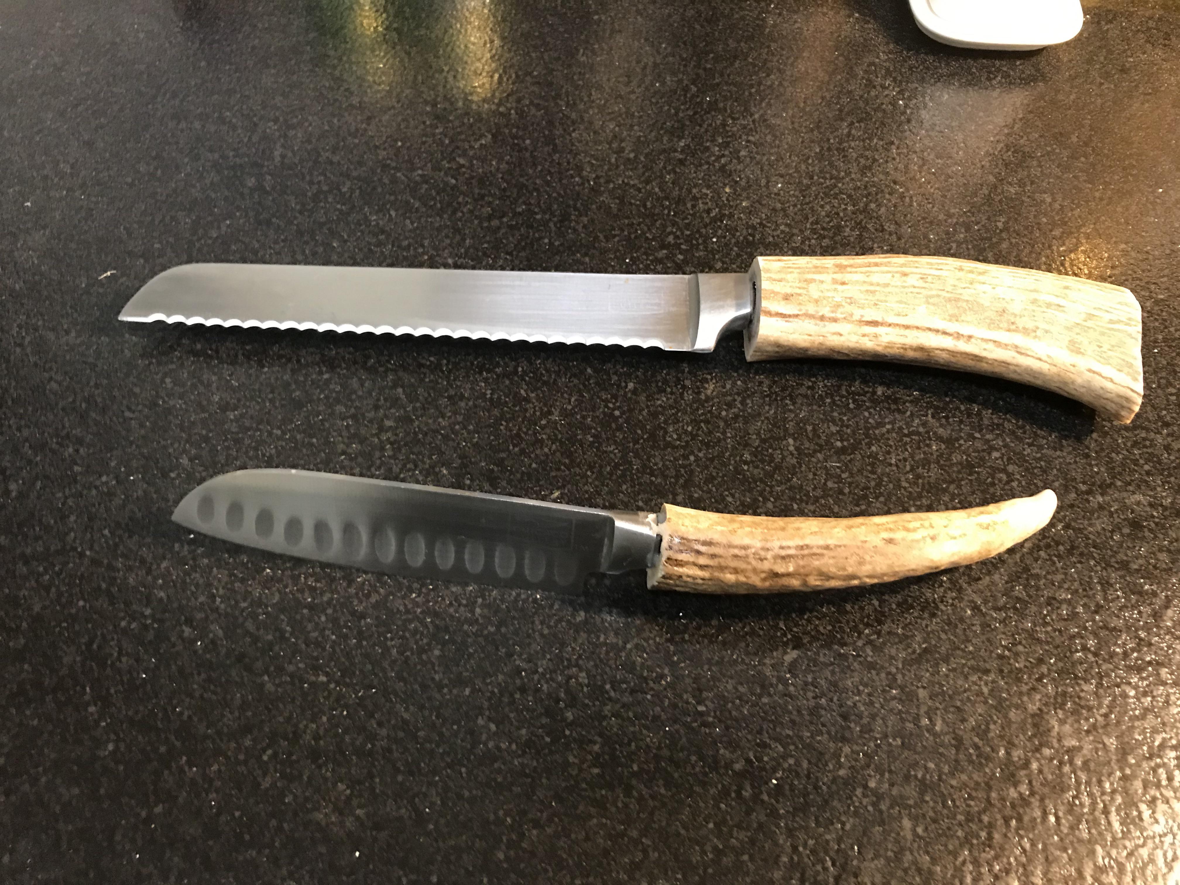 Elk antler handles for kitchen knives r/somethingimade