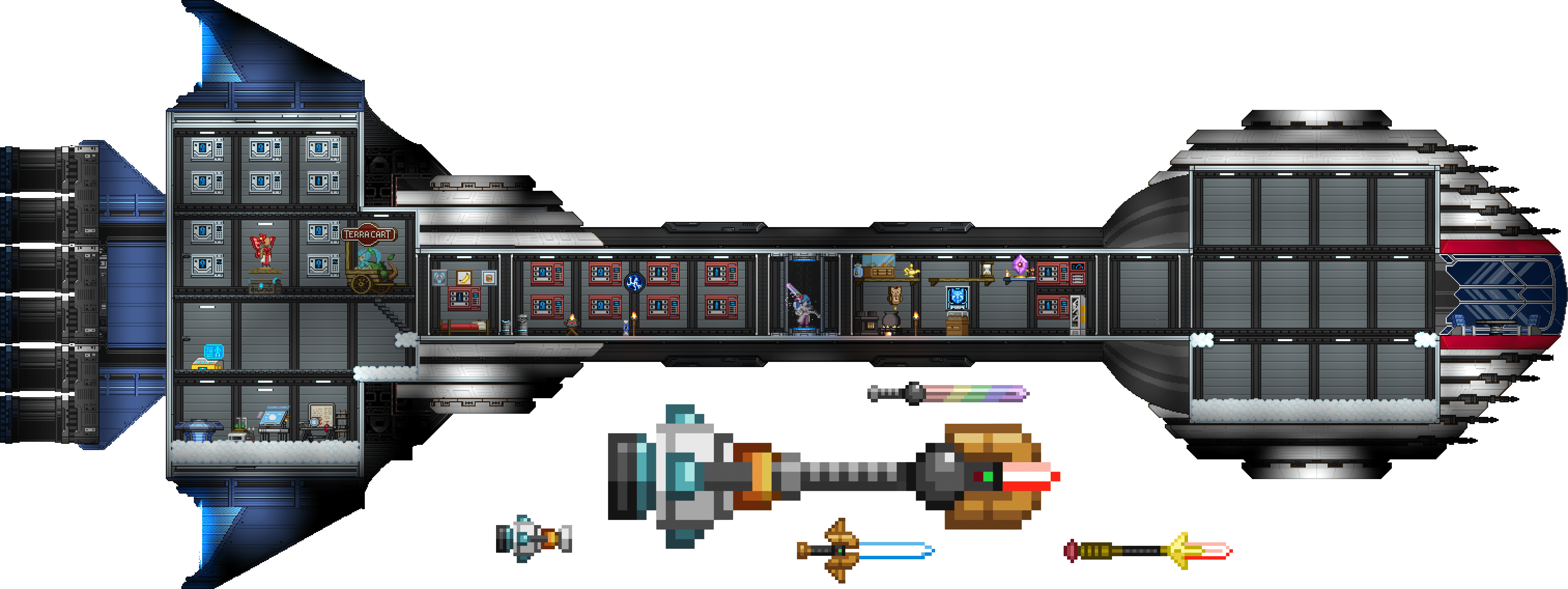 Another ship I made from other pieces. starbound