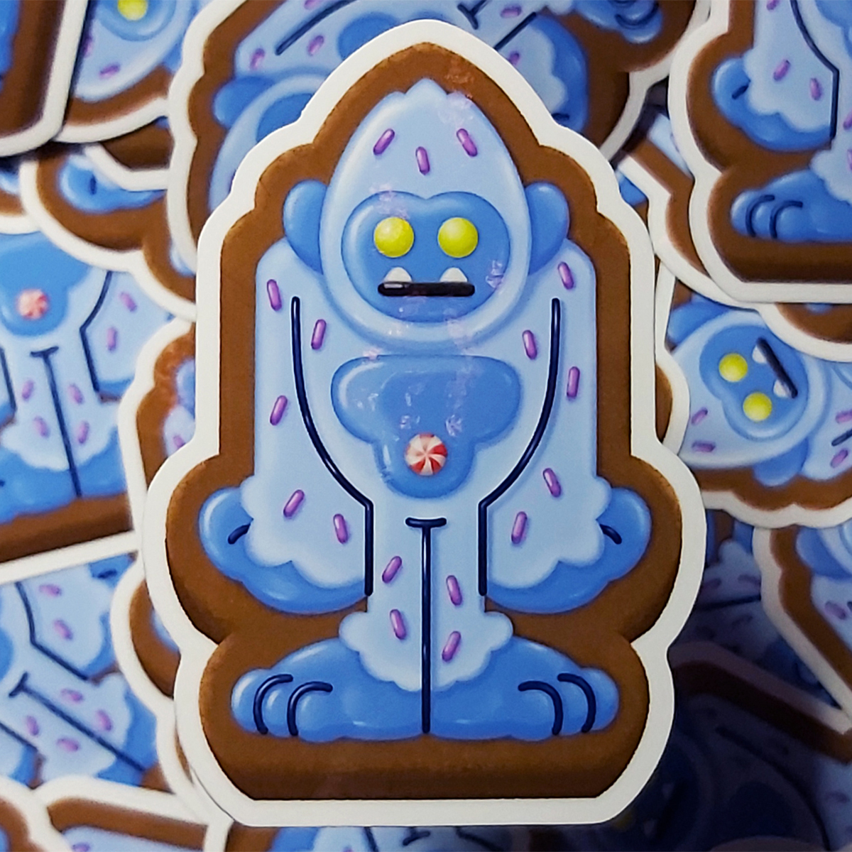 Yeti Christmas Cookies I made Yeti Christmas cookie stickers r/CryptidCreatures