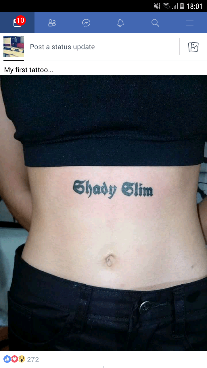 I Mean, She's Either Dumb Or The Tattoo Artist Never Heard Of Slim Shady. : R/Eminem 1280_x_720_png