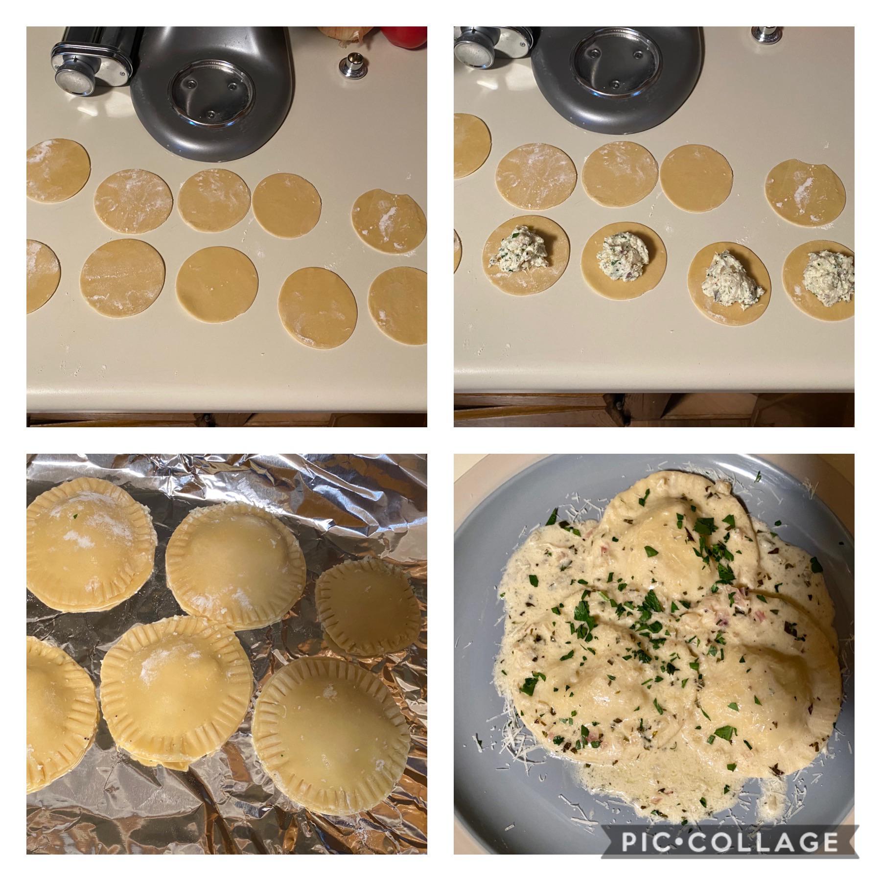 First time making ravioli! Homemade Lobster Ravioli with a Tarragon Cream Sauce! r/pasta