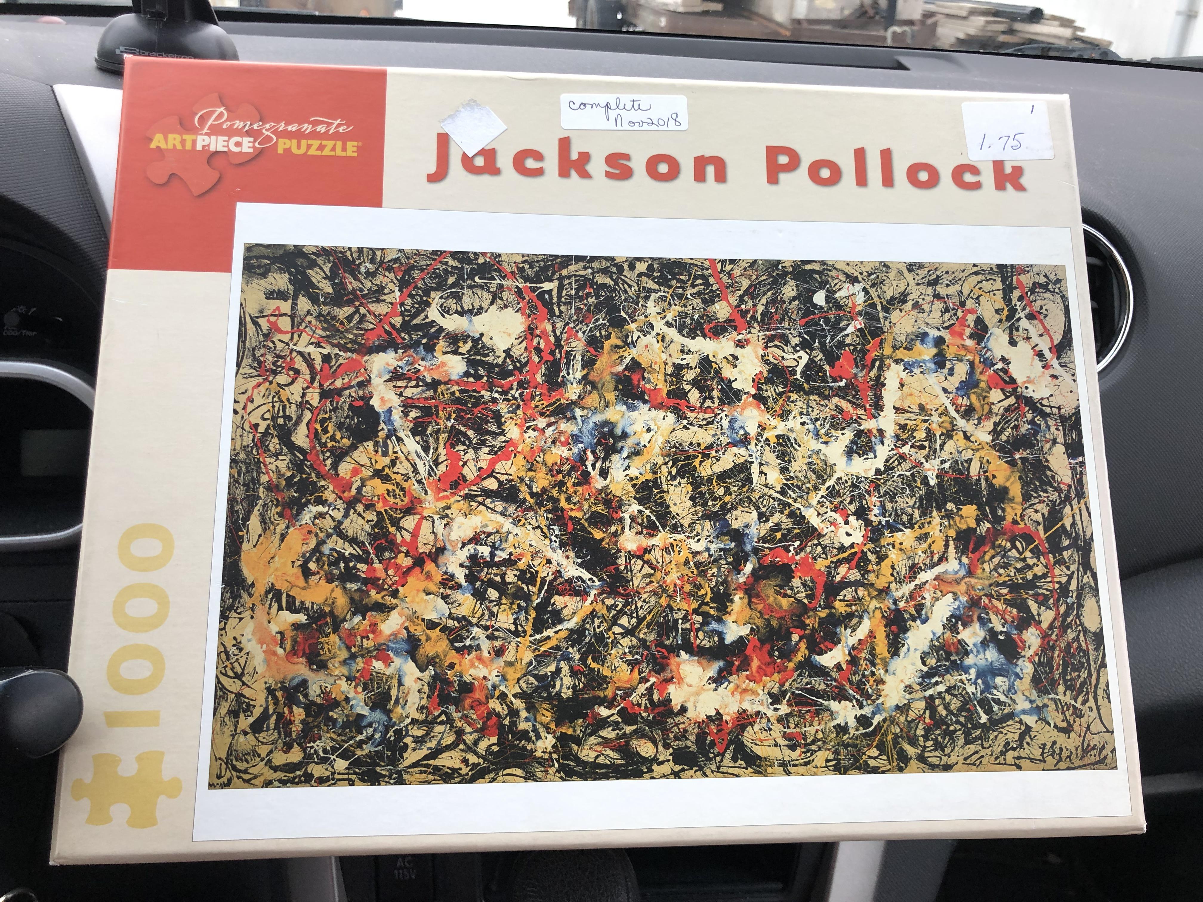 Just picked this 1000 piece Jackson Pollock puzzle for 1.75. I’m not