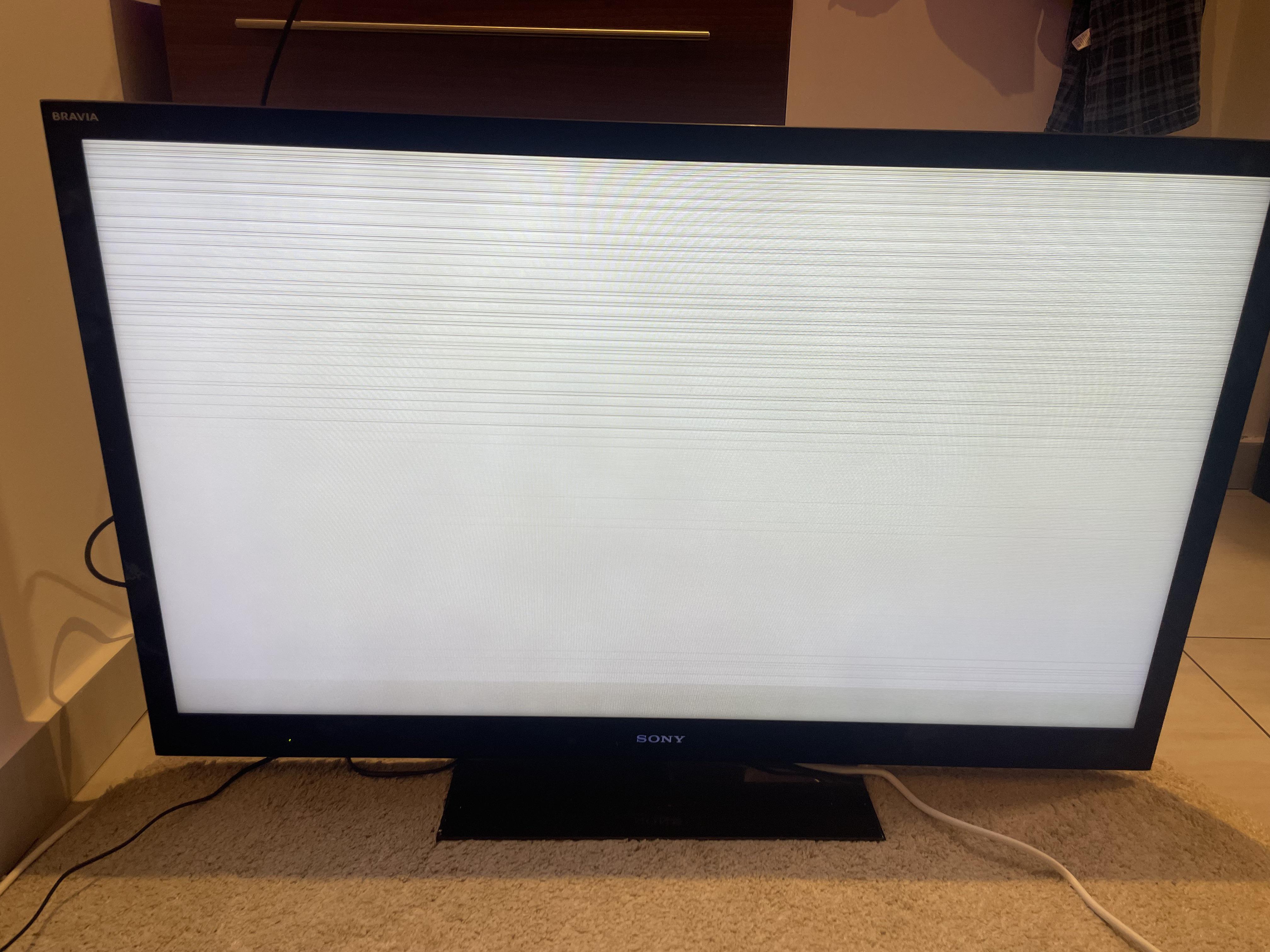 Sony KDL46HX923 horizontal black and white lines, sometimes