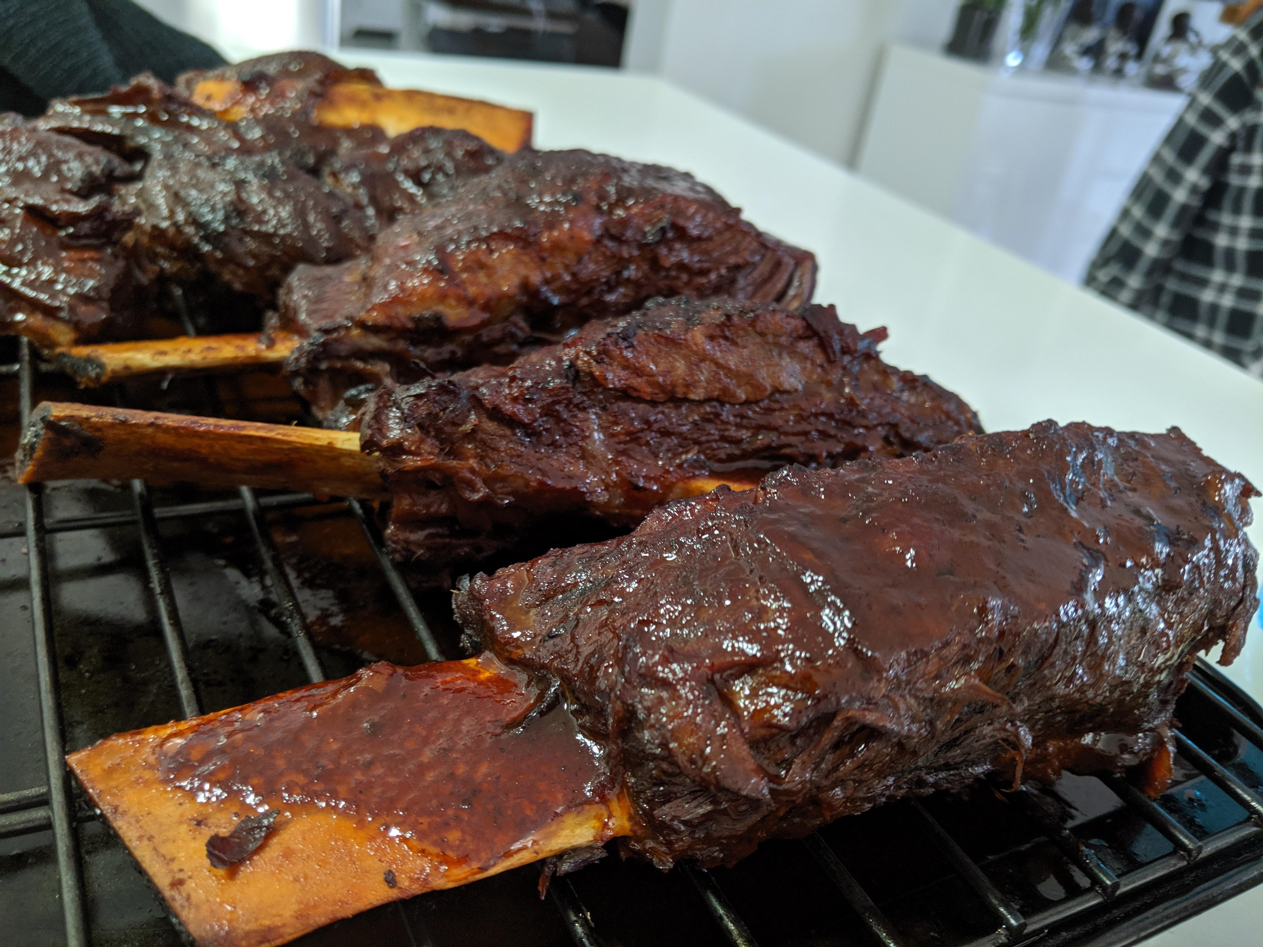 [Homemade] hickory bbq beef ribs. r/food
