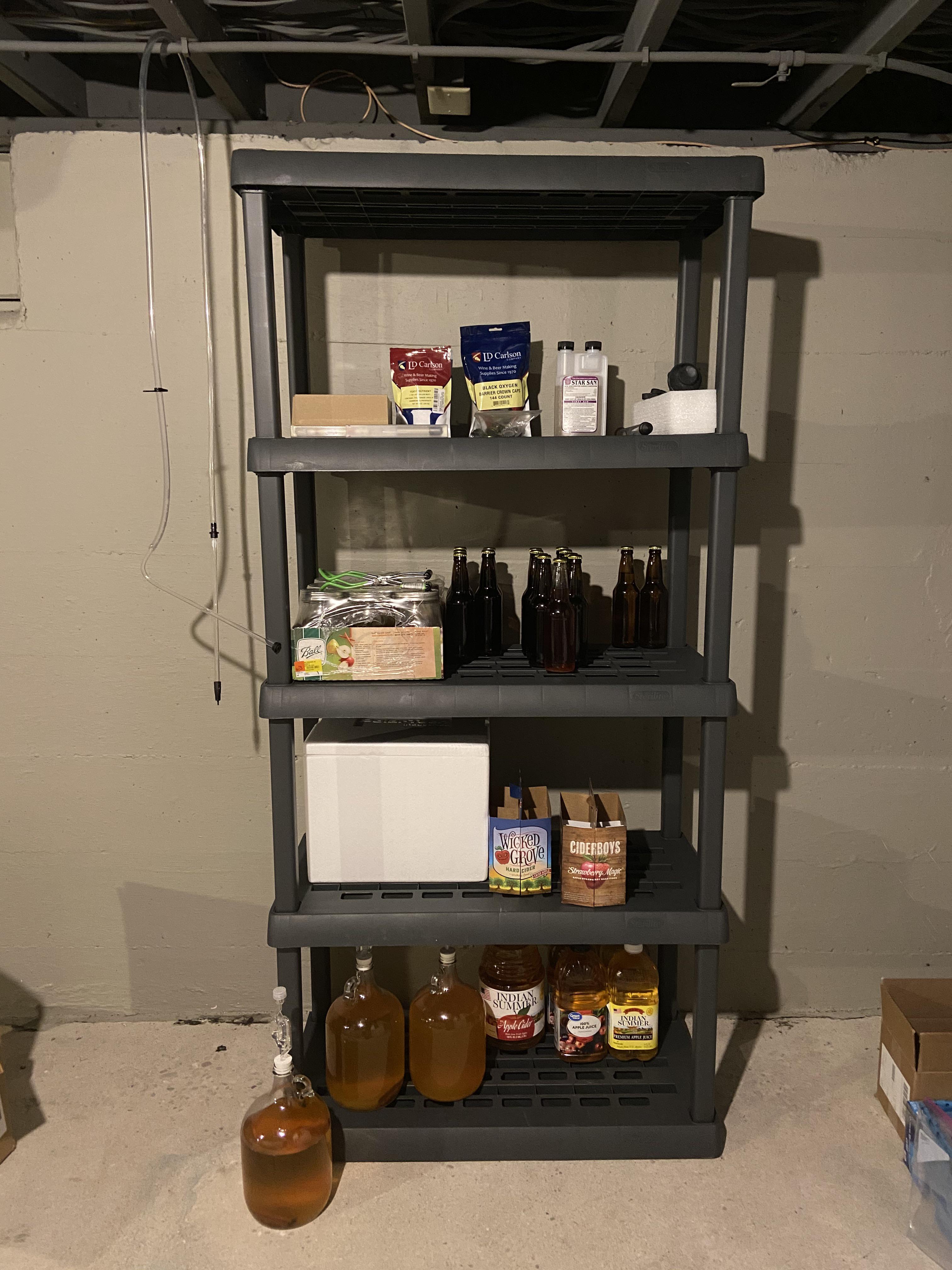 Finally decided to get a shelf to organize all of my cider gear. r/cider