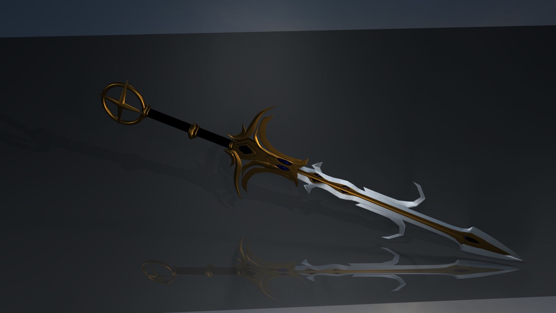 My attempt at creating a 3D render of the Saradomin Godsword. r/runescape