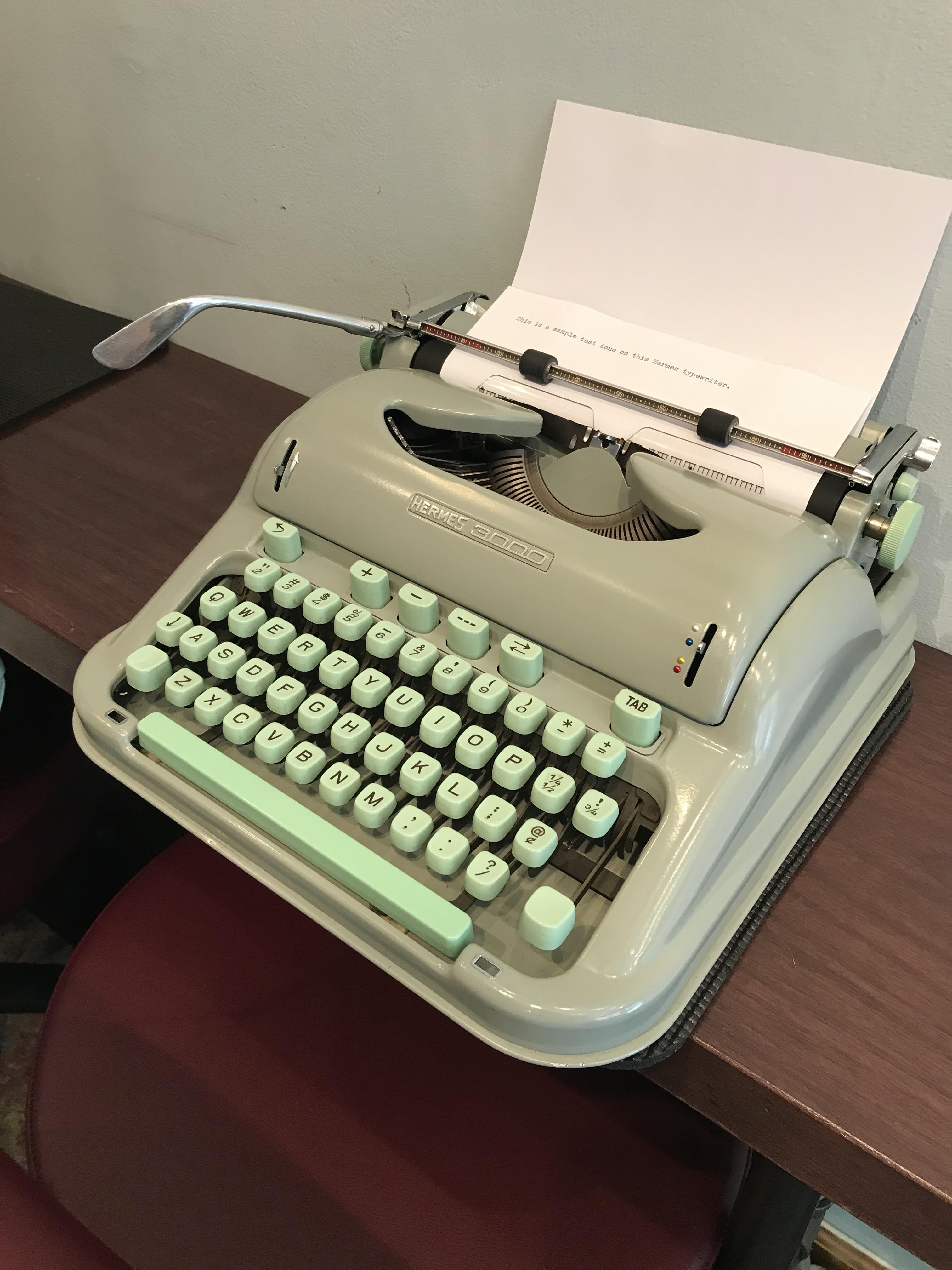 I’m in Typewriter Heaven! At Gramercy Typewriter in New York City! I am