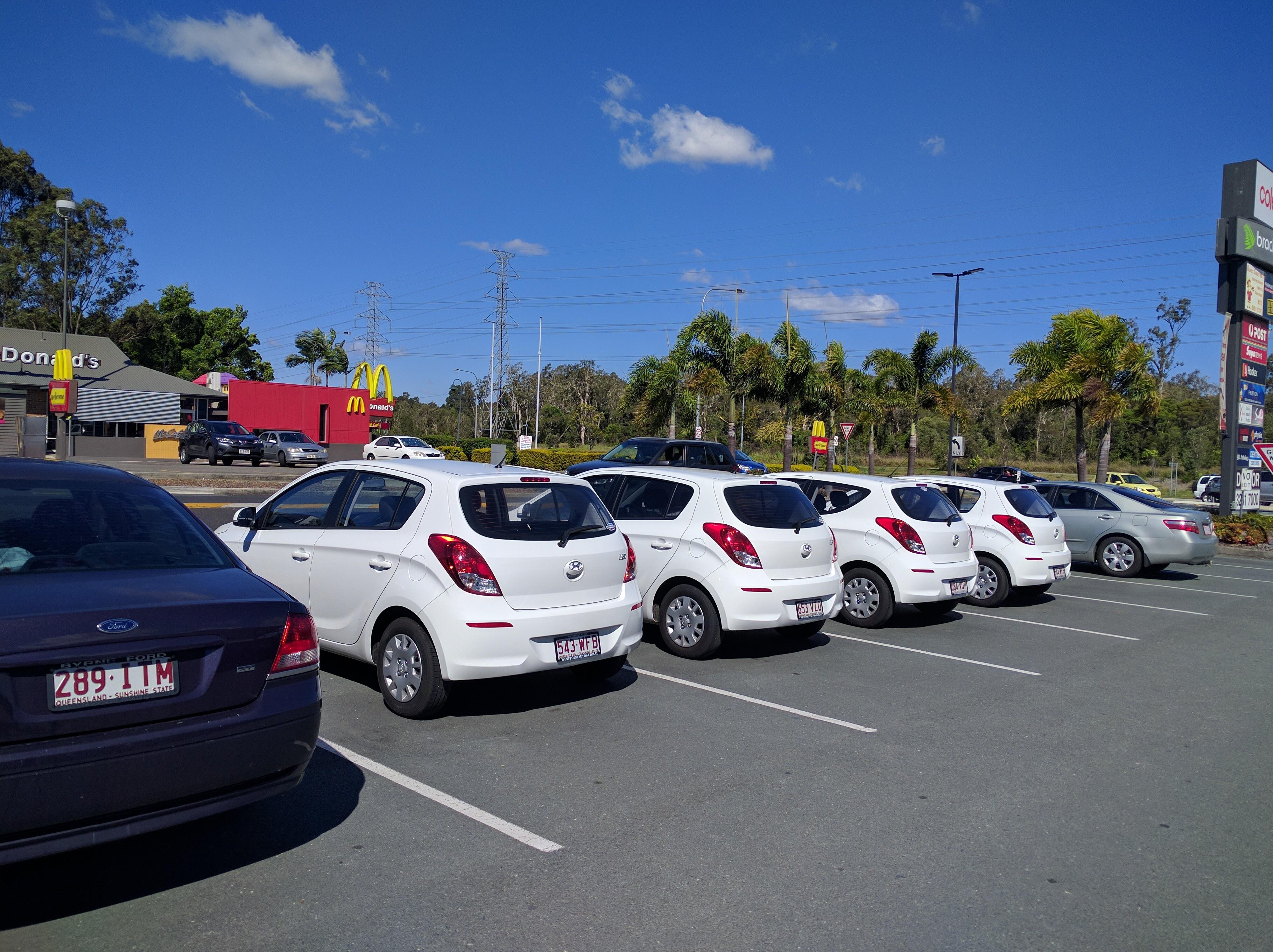 Four of the same car in a row r/mildlyinteresting