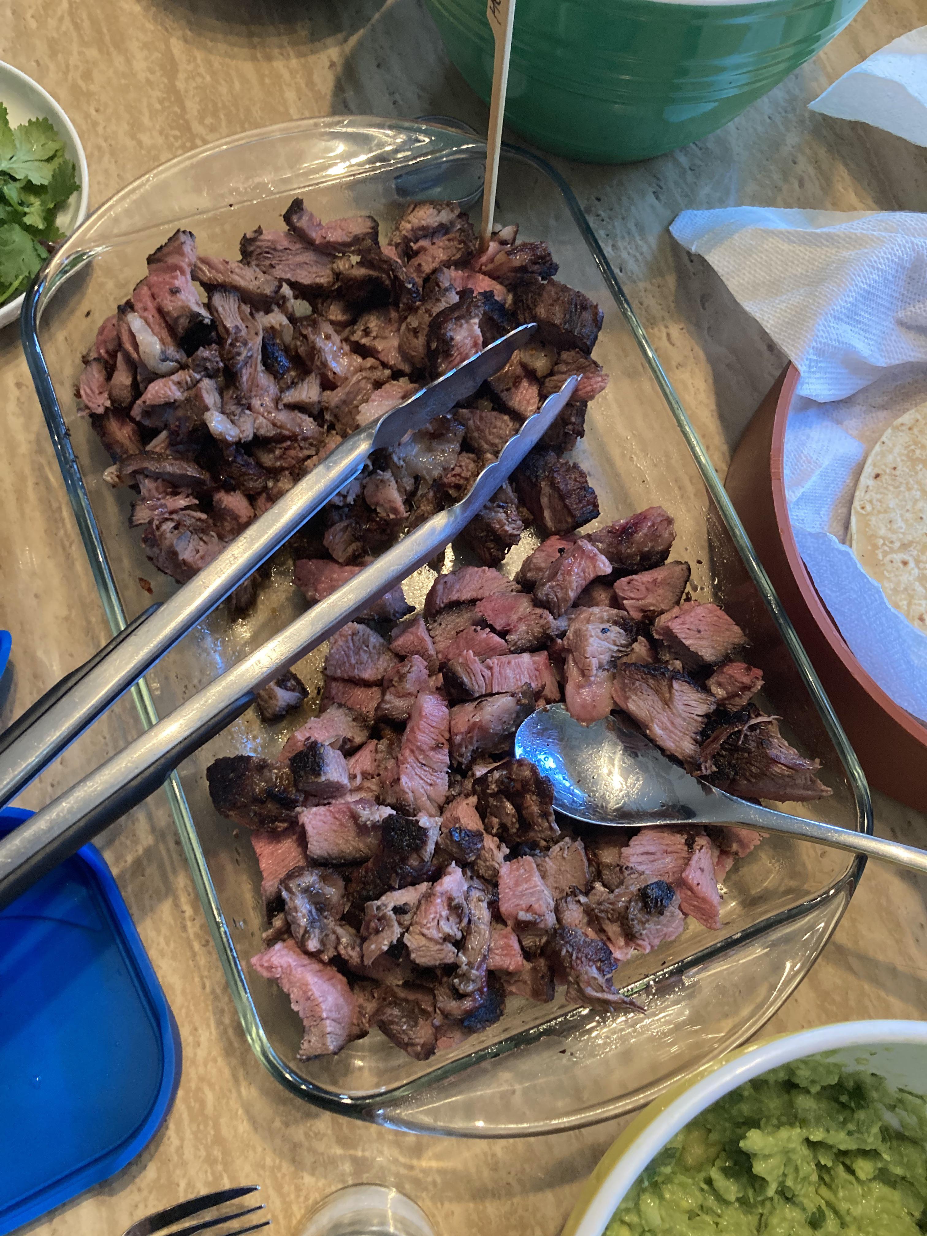 36hr chuck roast for tacos , bottom side of the dish was a dry spice