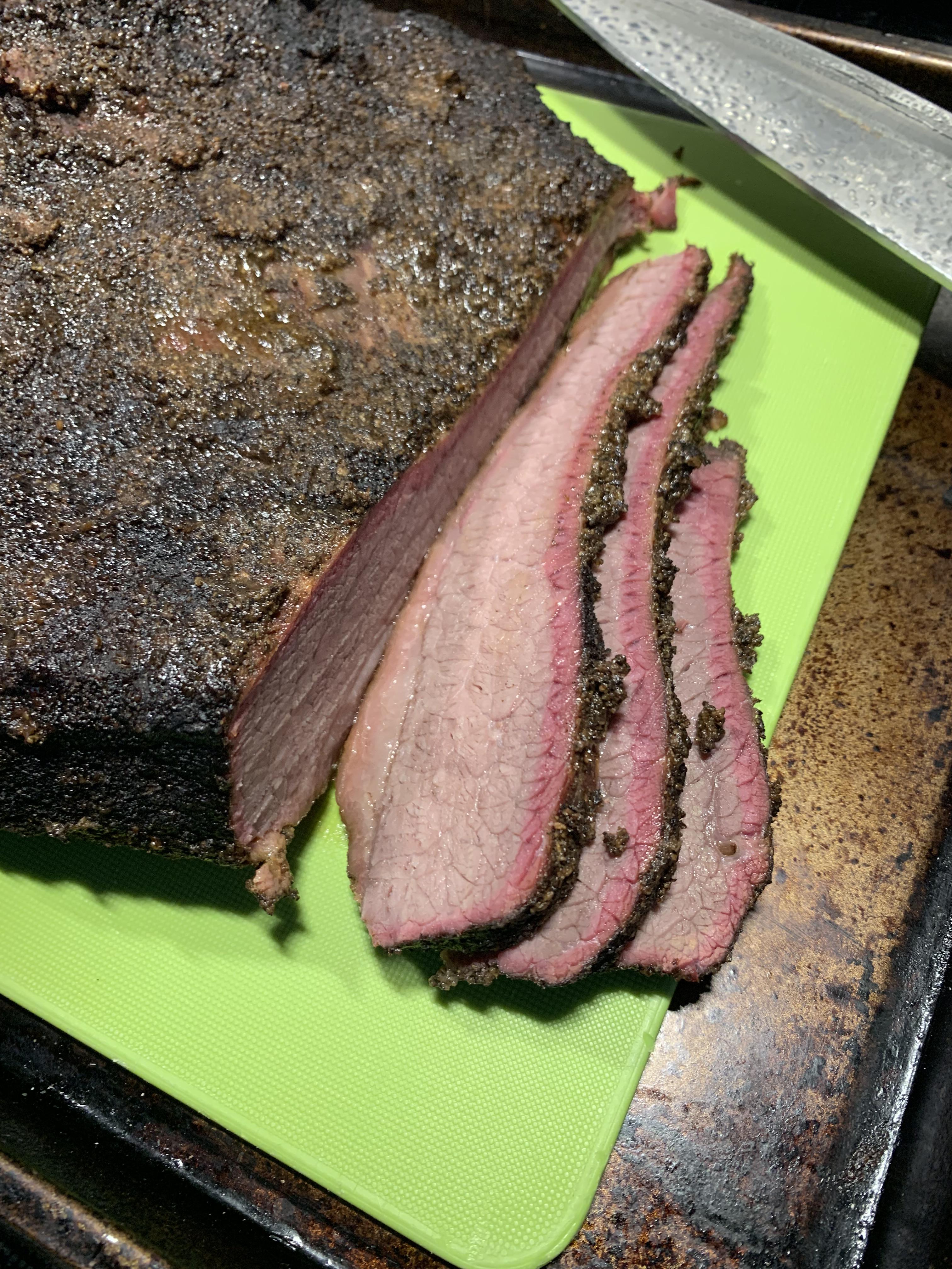 First crack at brisket, Weber kettle smoking