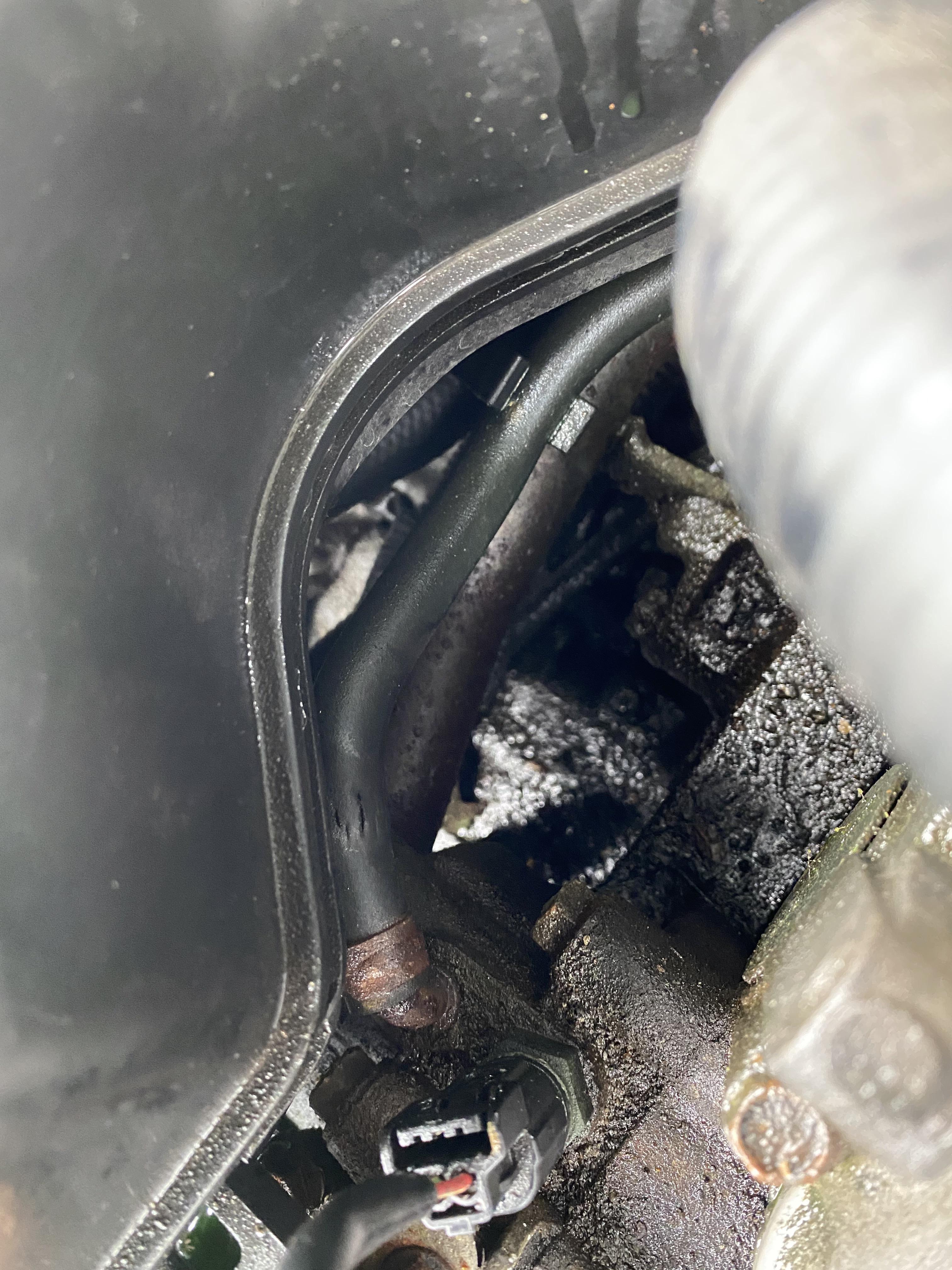 Hello, does anyone know this hose it seems to be spilling engine