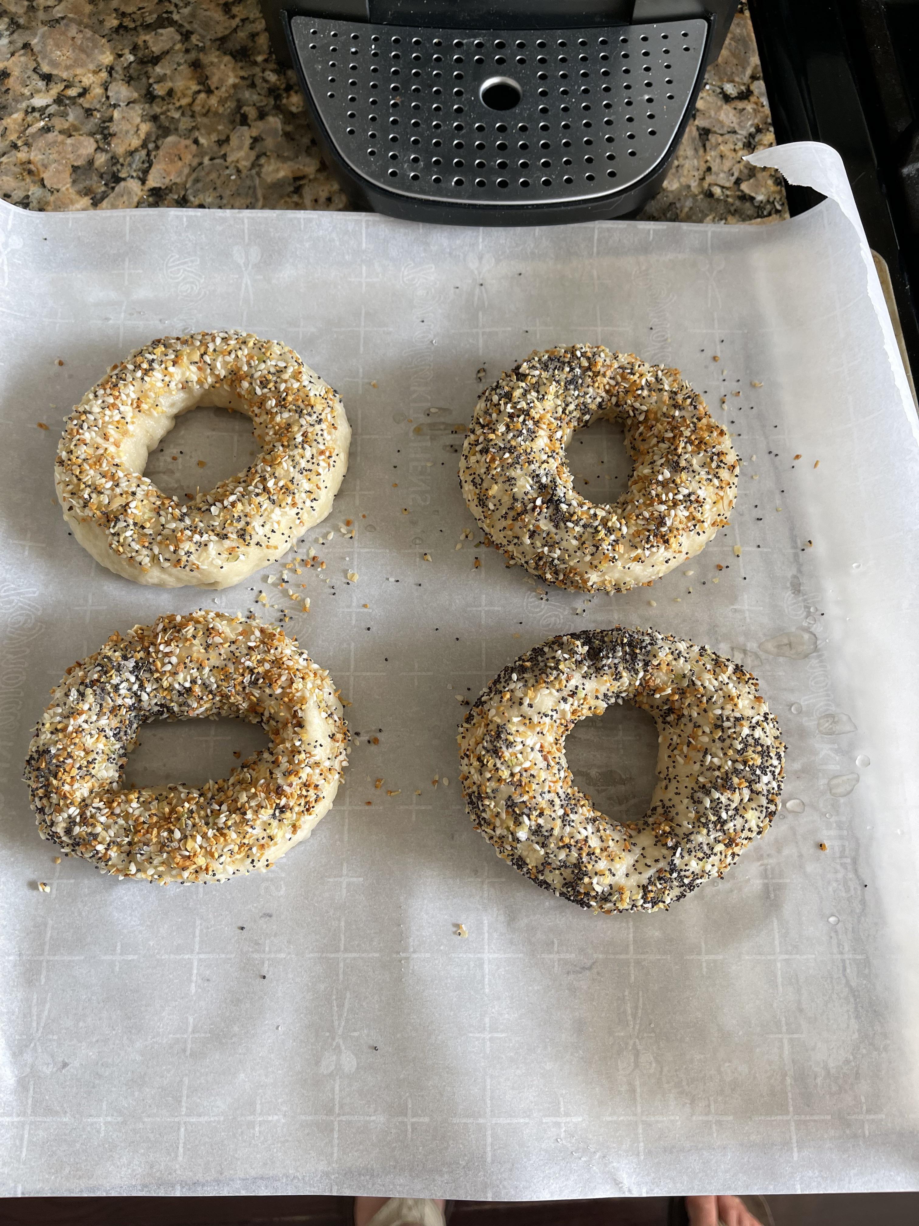 Prepped these last night, and boiled and baked this morning. I've