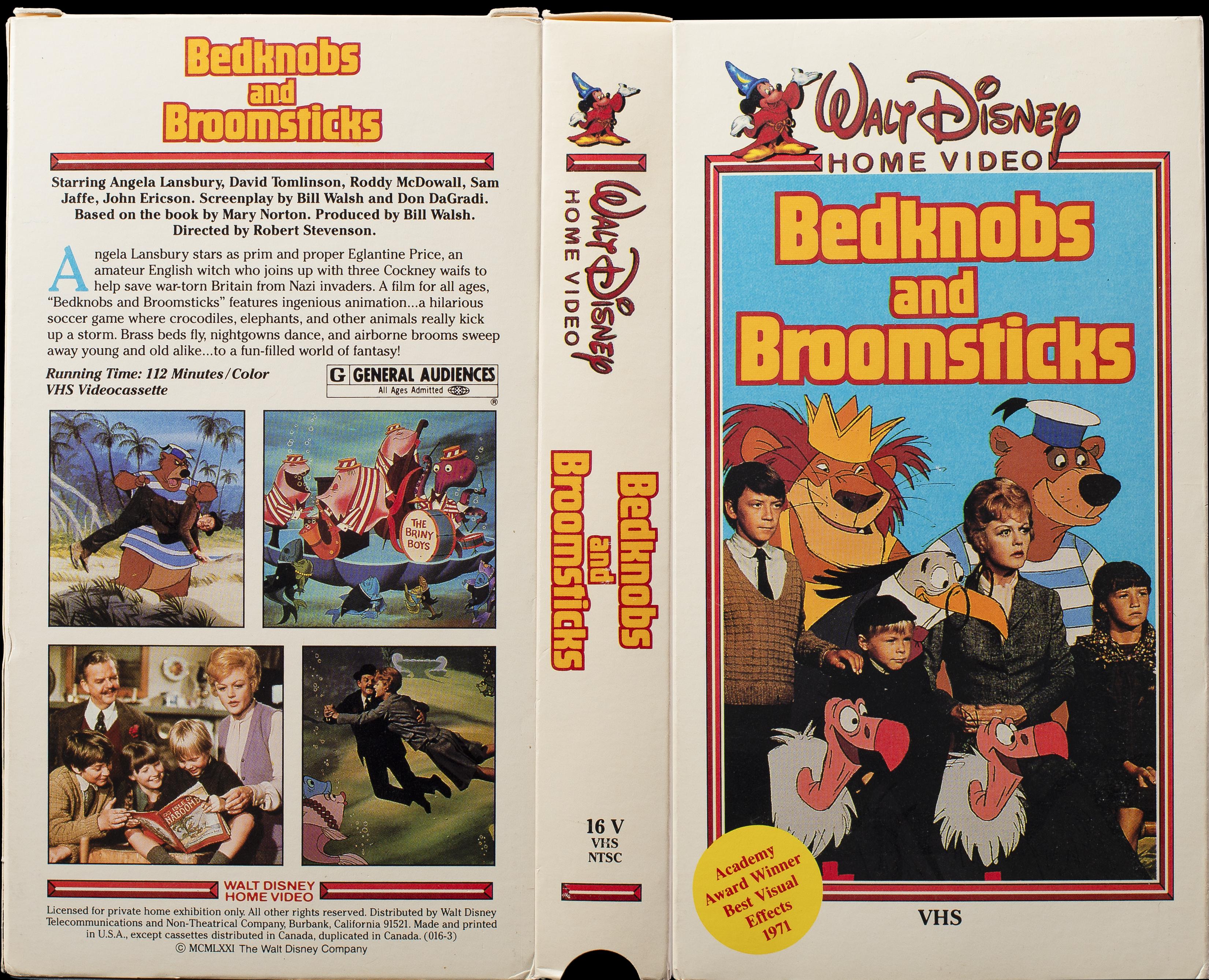 Bedknobs and Broomsticks Walt Disney Home Video 1986 r/VHScoverART