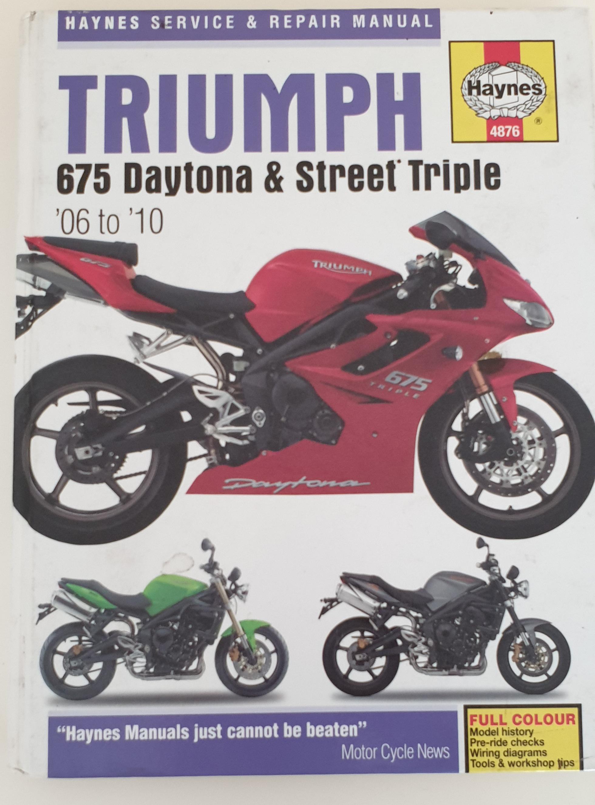 Anyone want a Street Triple/Daytona Haynes manual? Based in North East