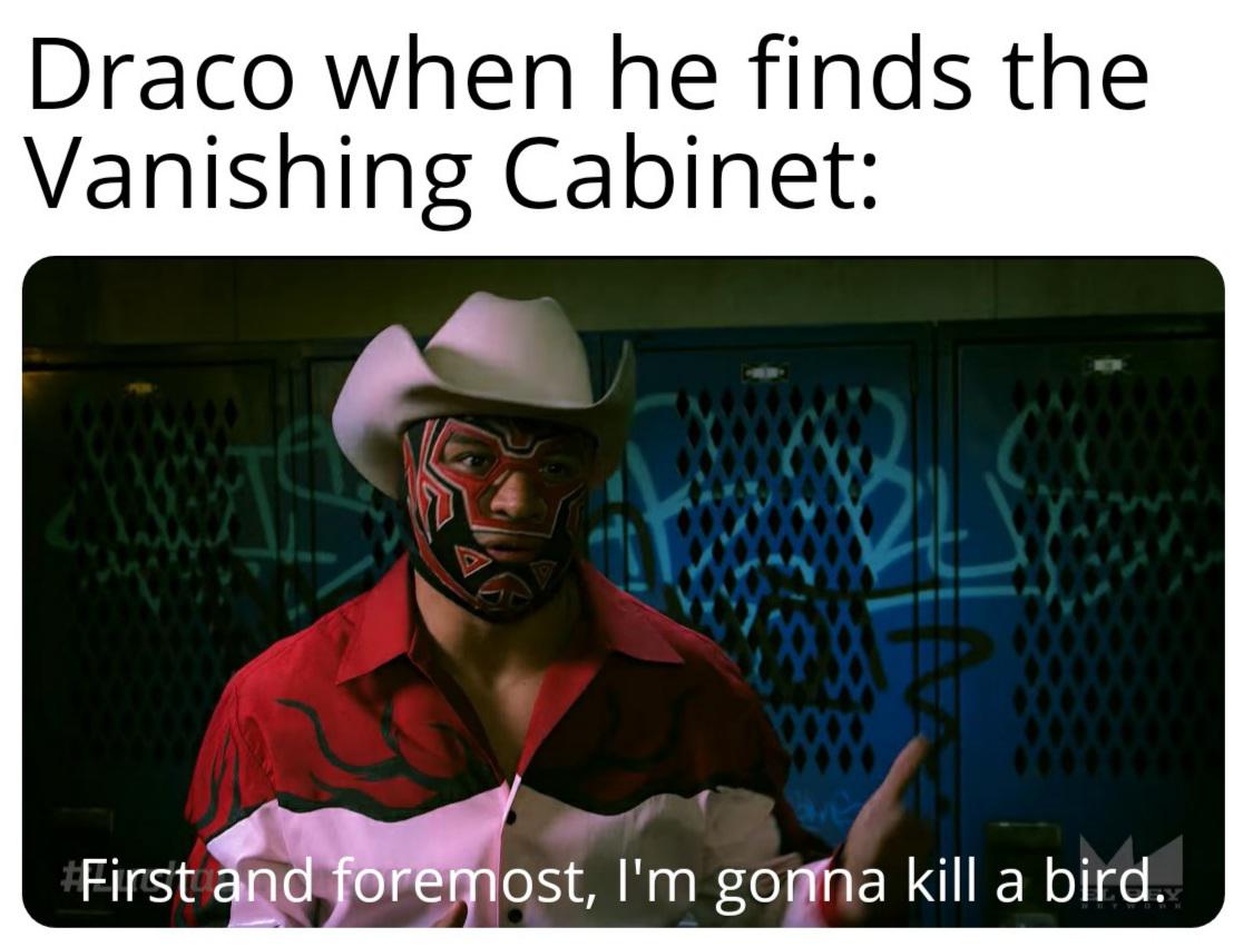 Draco when he finds the Vanishing r/HarryPotterMemes