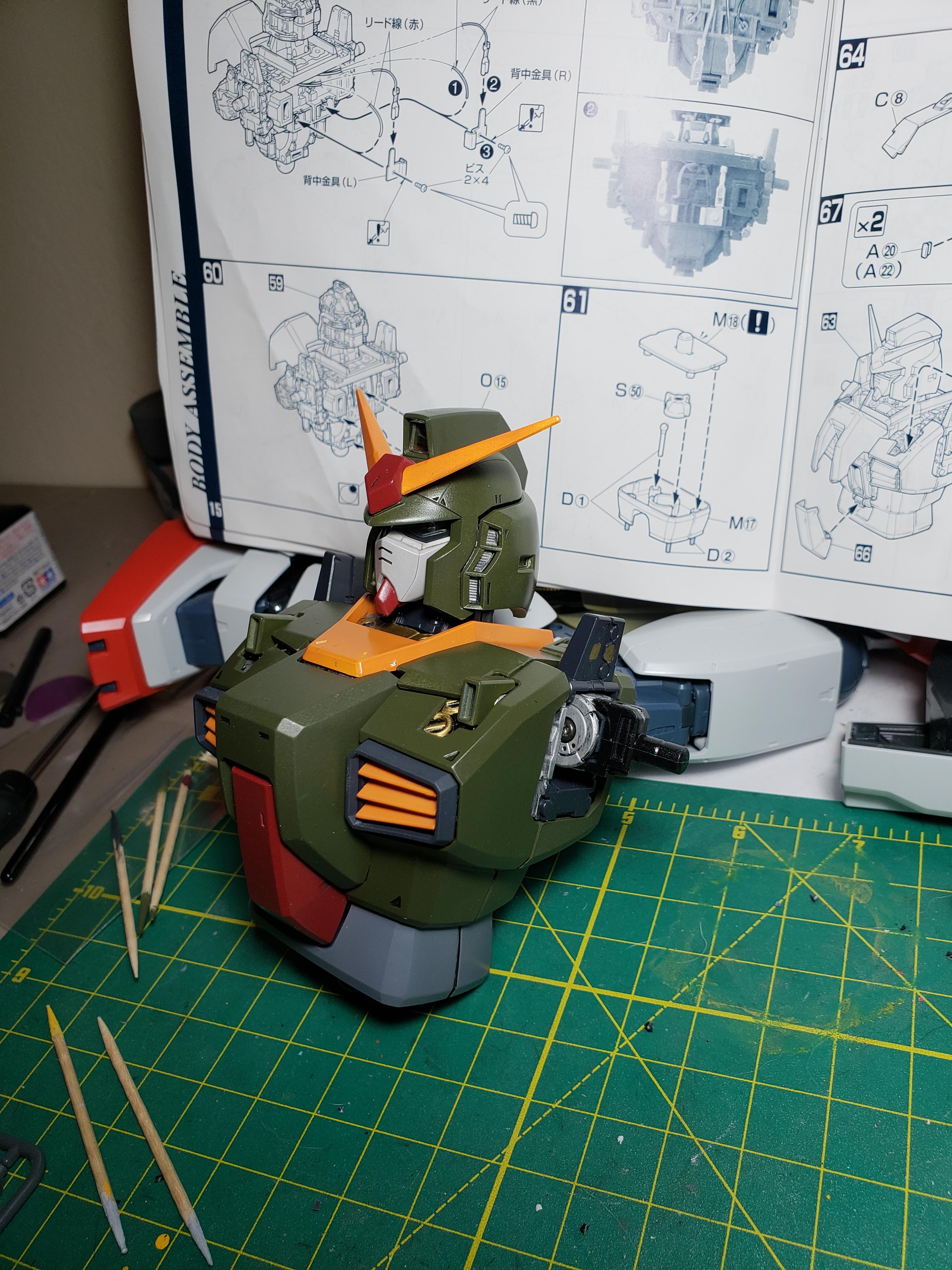 MKII torso and head assembled. Just put it in the spray booth for a