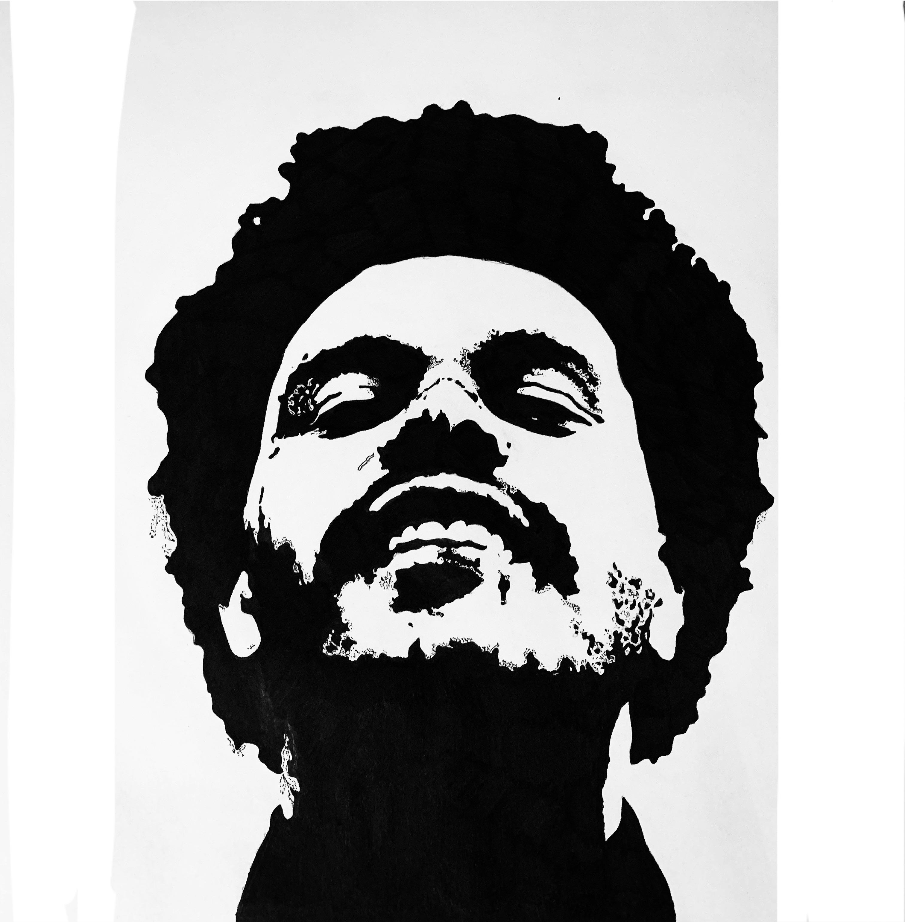 After hours album cover black and white art r/TheWeeknd