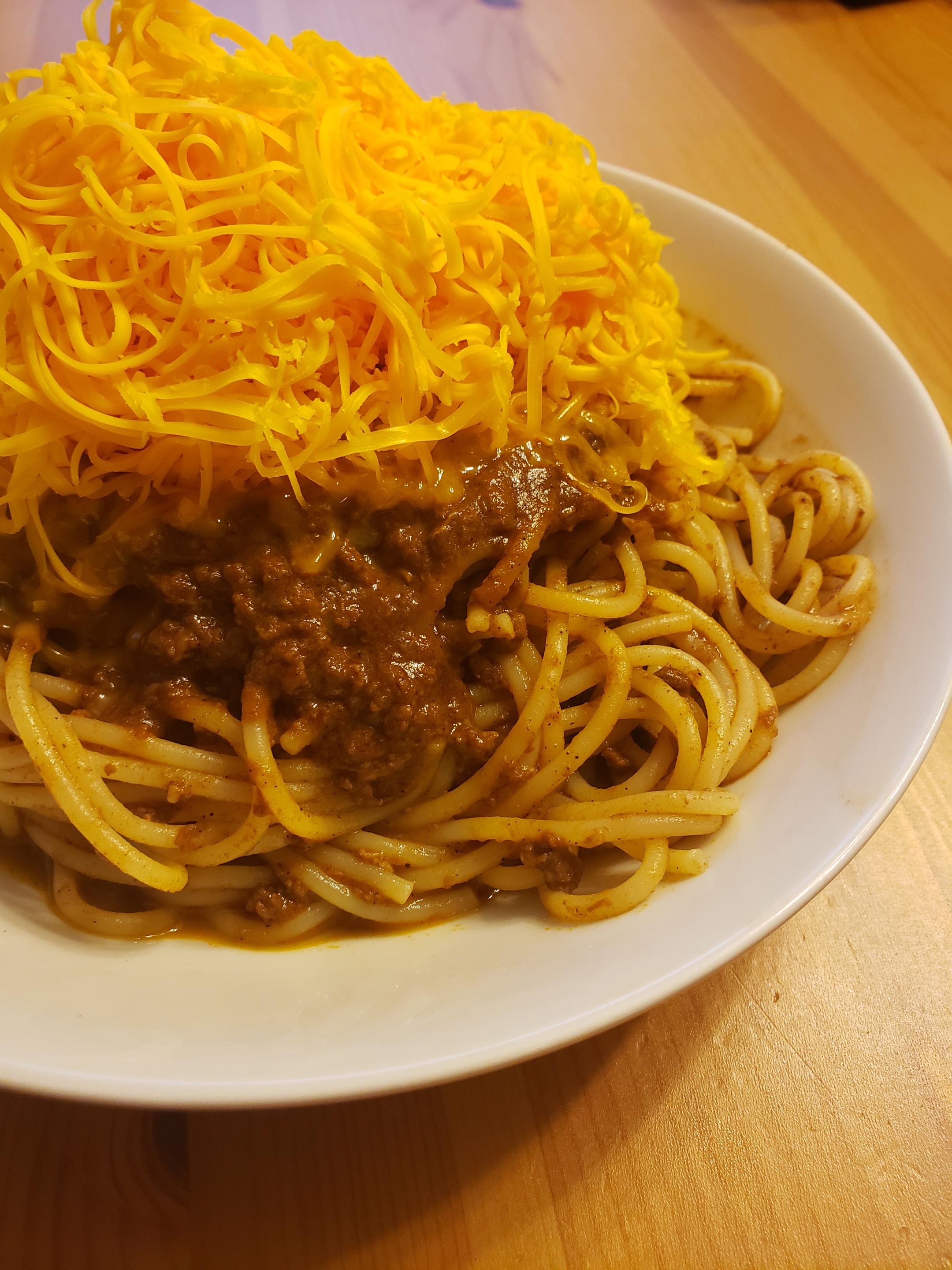 [Homemade] Cincinnati Style 3Way r/food