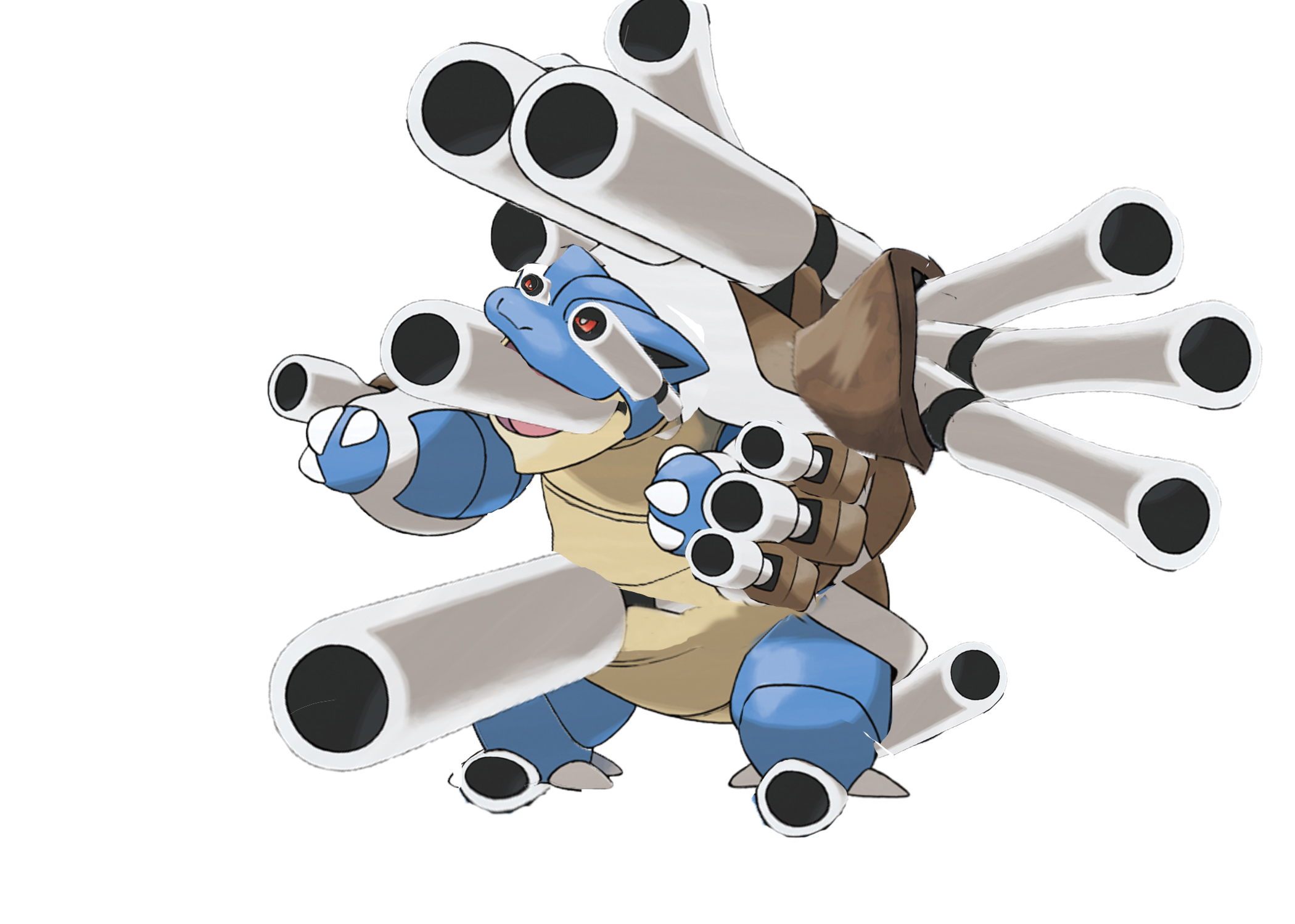 Mega Blastoise, but everyday he gets a new cannon Day 11. TRIPLE ARM