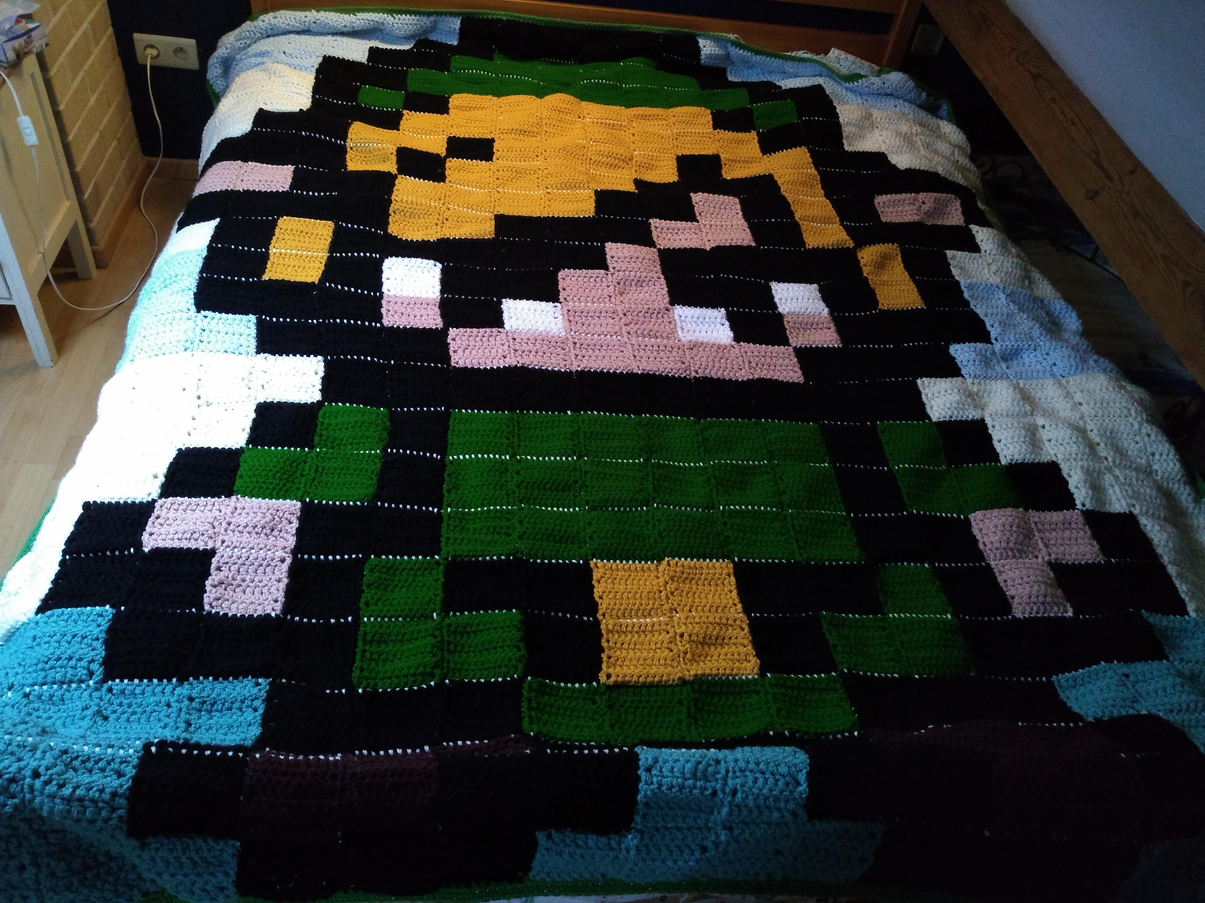 I love pixel art, gaming and crochet so I mixed them. I'm so happy with