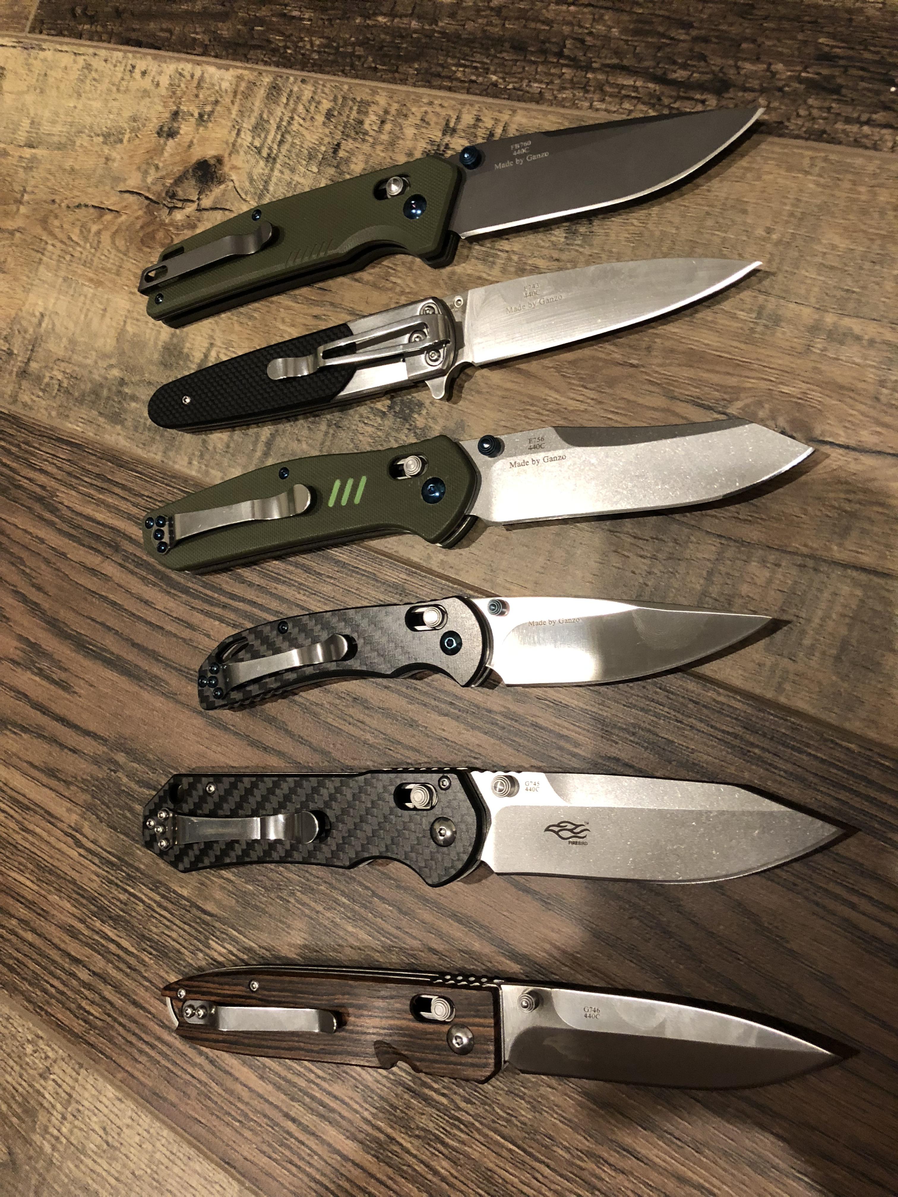 NKD x6. The Ganzo collection for 150. r/knives