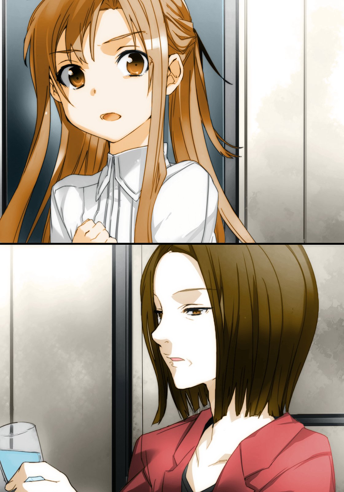Colored this illustration of Asuna and her mom