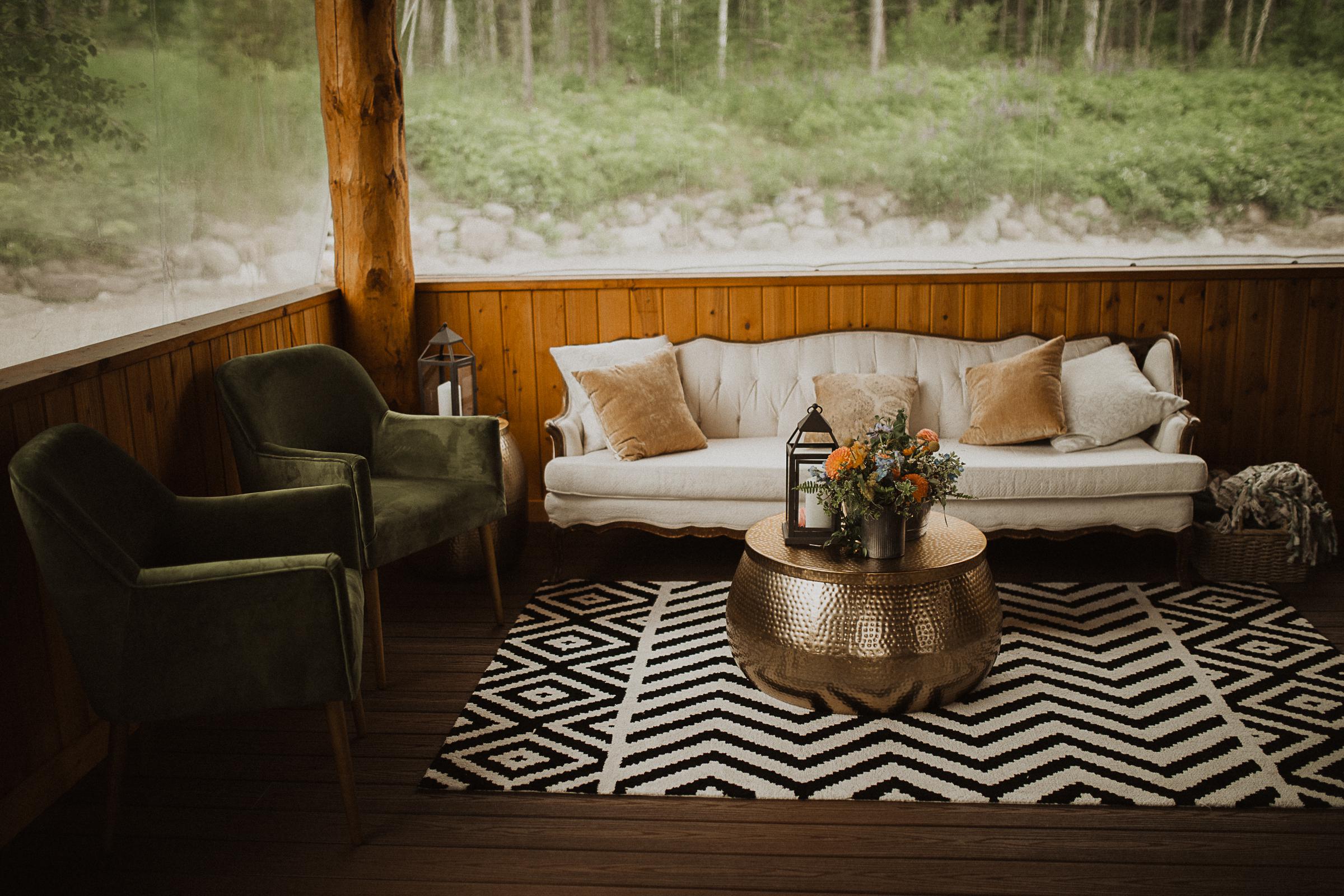 No dancing? No problem. We transformed the dance floor into lounge