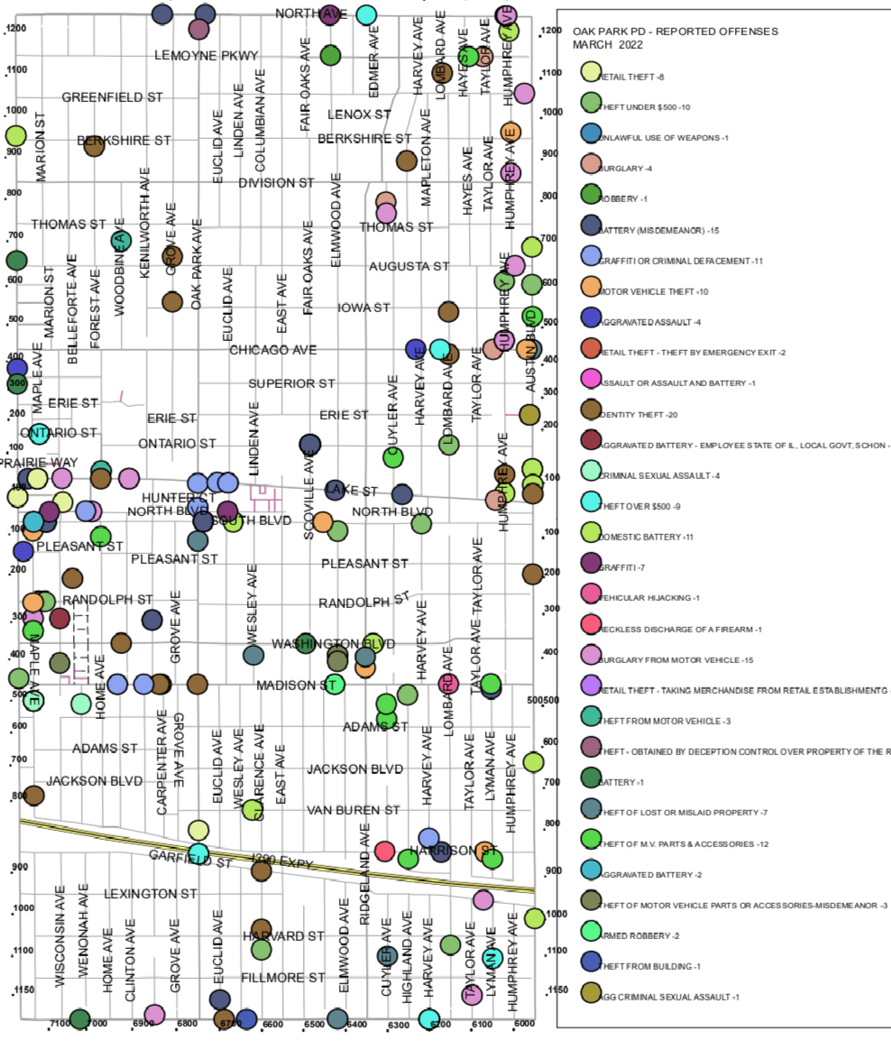 Crime map March oak_park