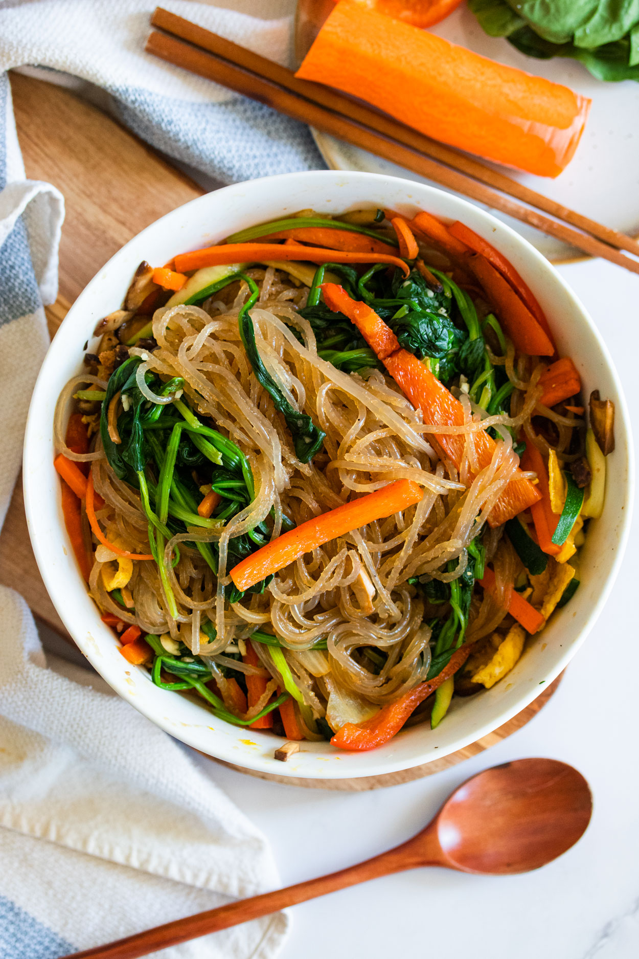 Korean Glass Noodle StirFry (Japchae) recipes
