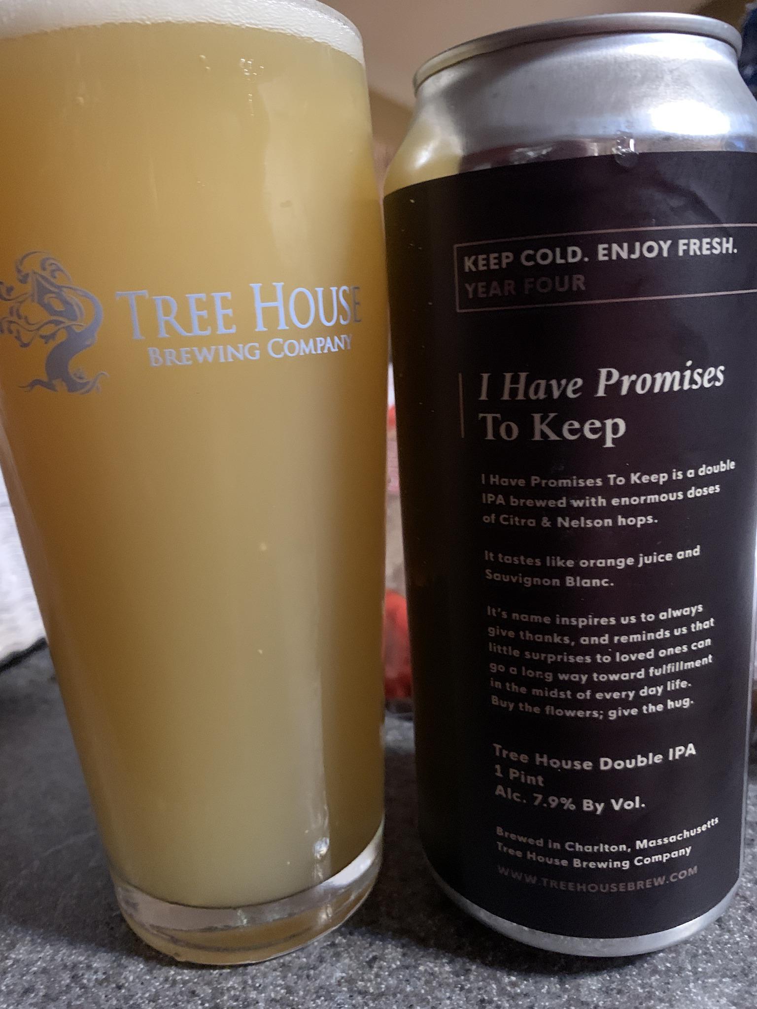 Tree House Beer Company I Have Promises To Keep Double IPA r/beerporn
