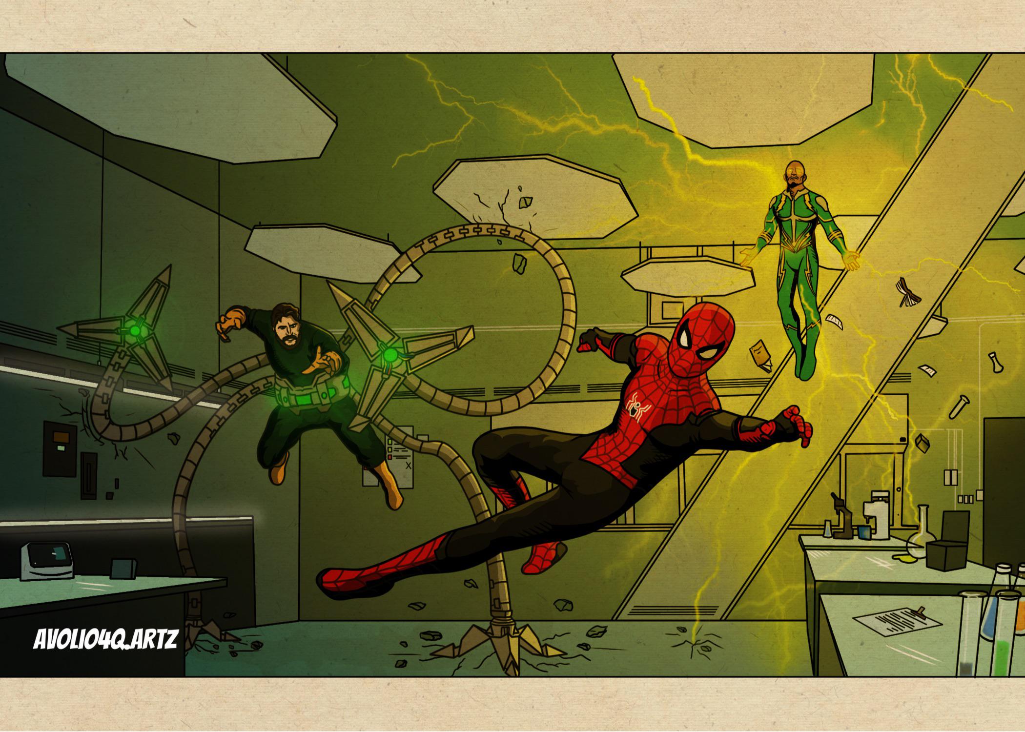 No way home concept made by me with Jamie Foxx as Electro, Alfred