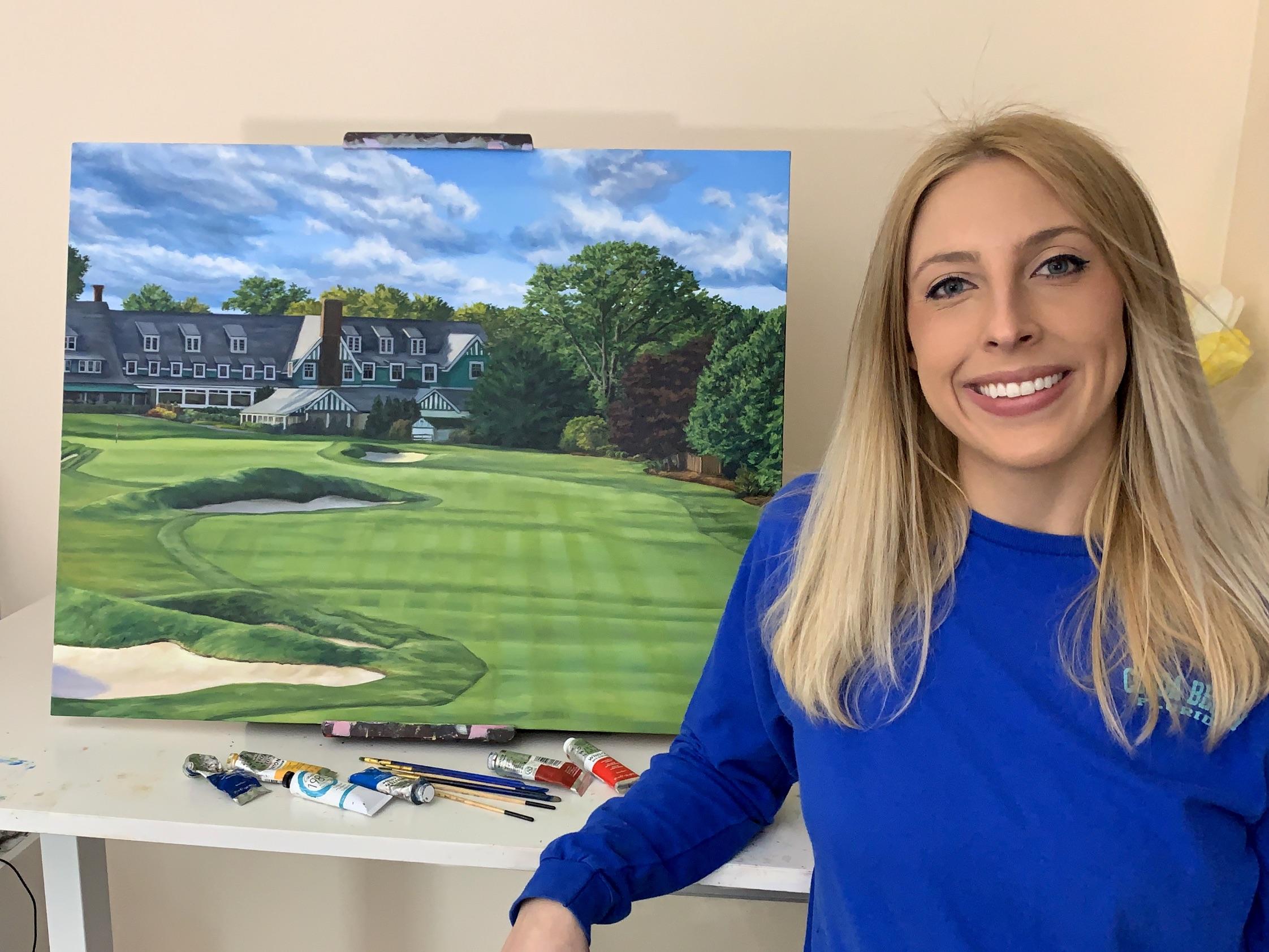 My painting of Oakmont Country Club is finished! OakmontPA