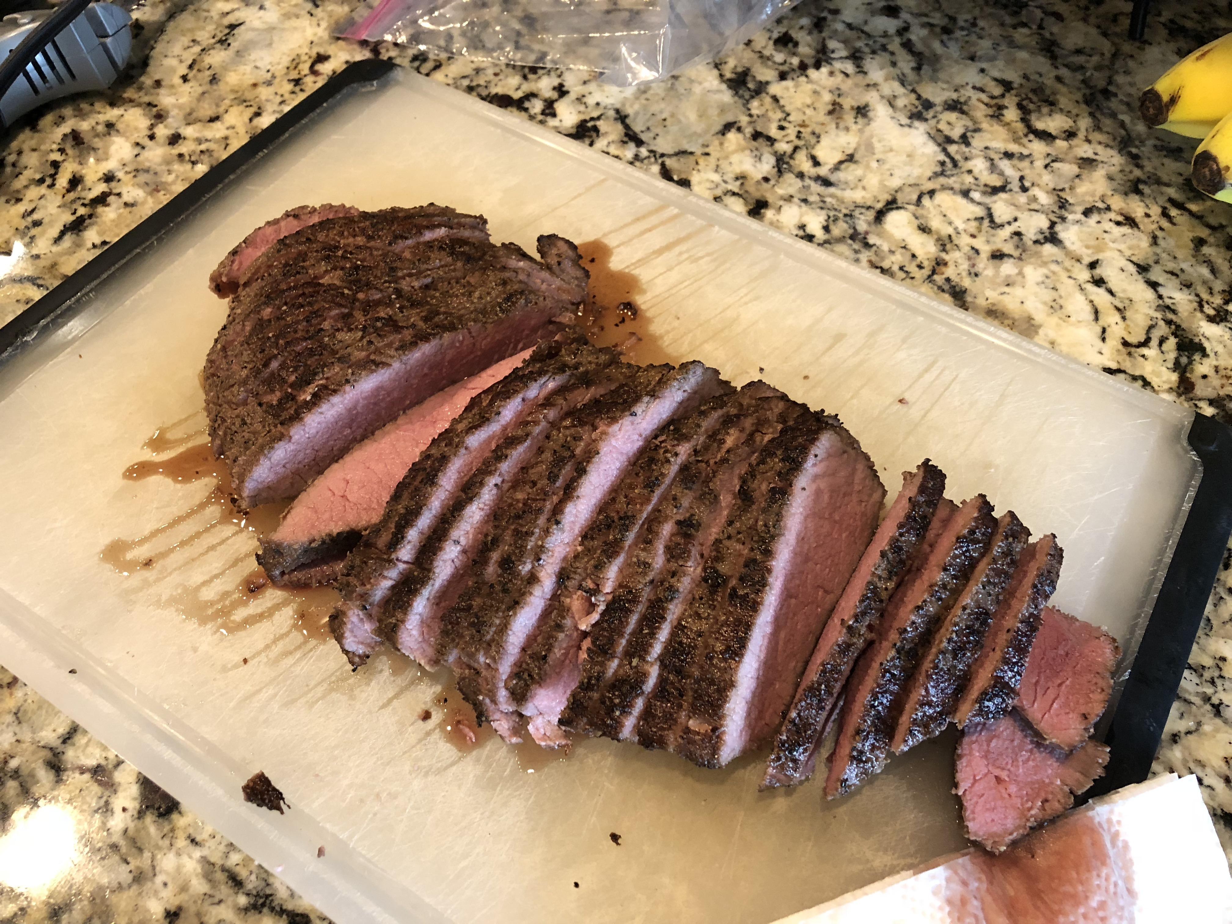 Sous vide London Broil for Mother’s Day dinner. Wife loved it. r/sousvide