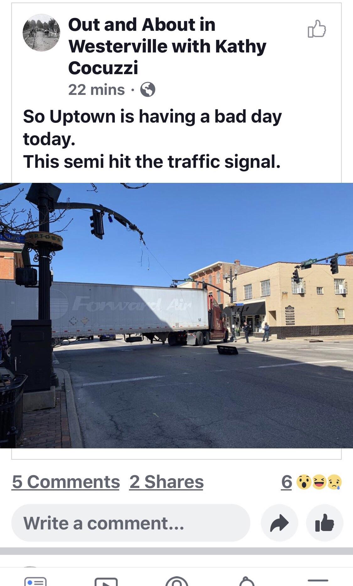 Not a good day for Westerville. Wonder why the city didn’t put the